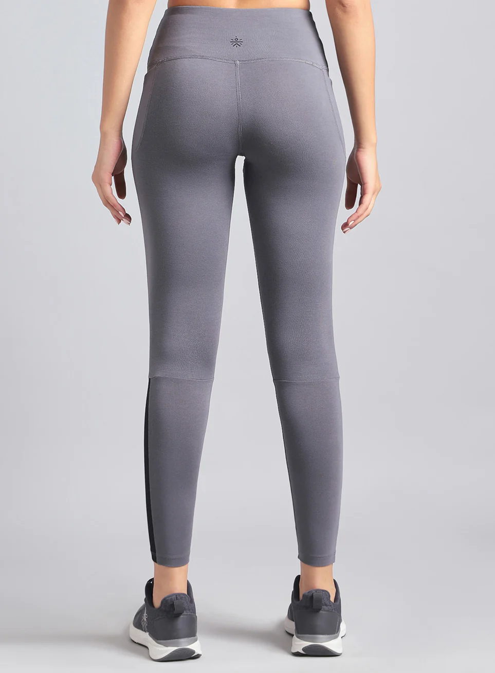 Women's Grey Step Up Cotton Tights - Image 6