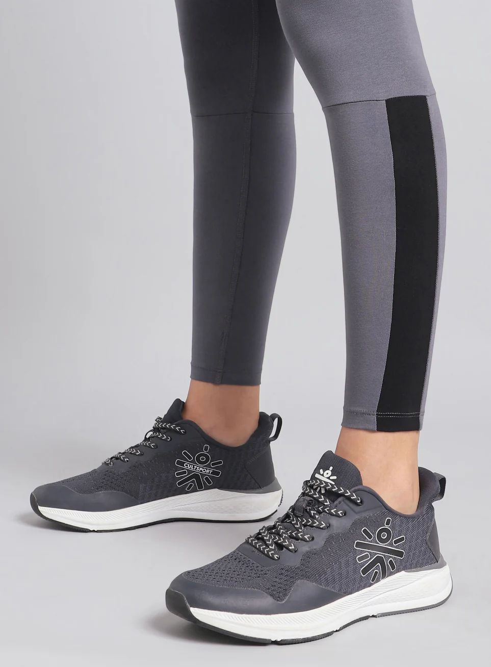 Women's Grey Step Up Cotton Tights - Image 7