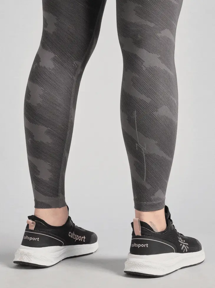 Women's Grey The Run Project Printed COMFlex Tights - Image 9