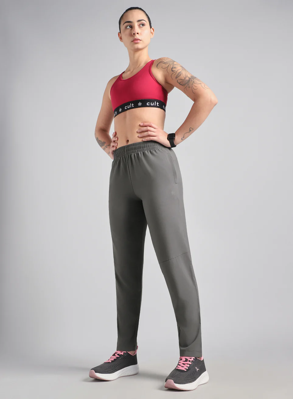 Women's Grey The Run Project Trackpant - Image 3