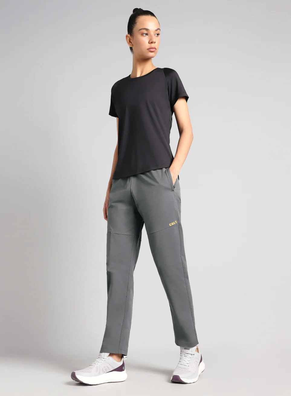 Women's Grey Trail Blaze Travel Trackpants - Image 2