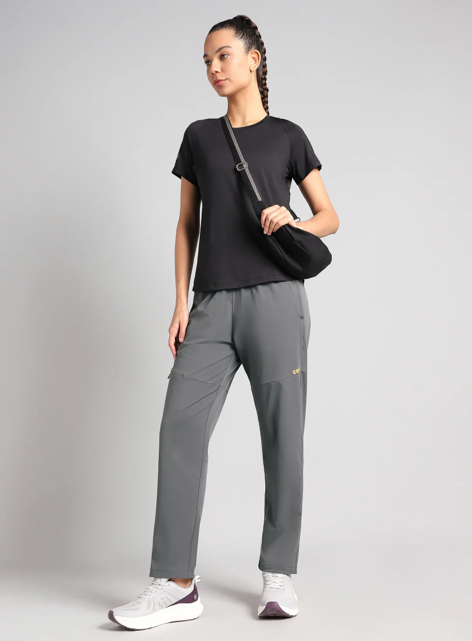 Women's Grey Trail Blaze Travel Trackpants - Image 3