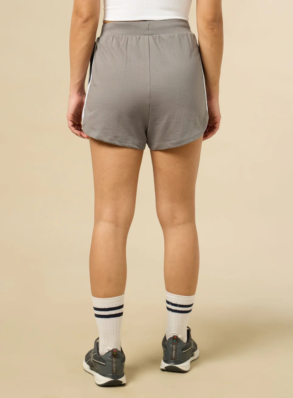 Women's Grey Training Essentials Shorts - Image 6