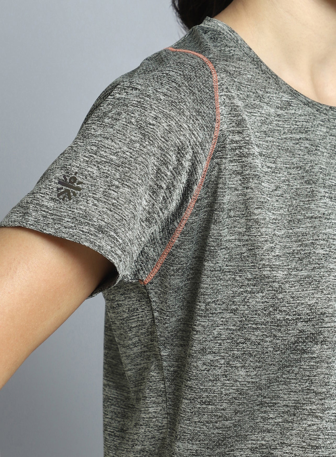 Women's Grey Training Sculpted T-shirt - Image 7