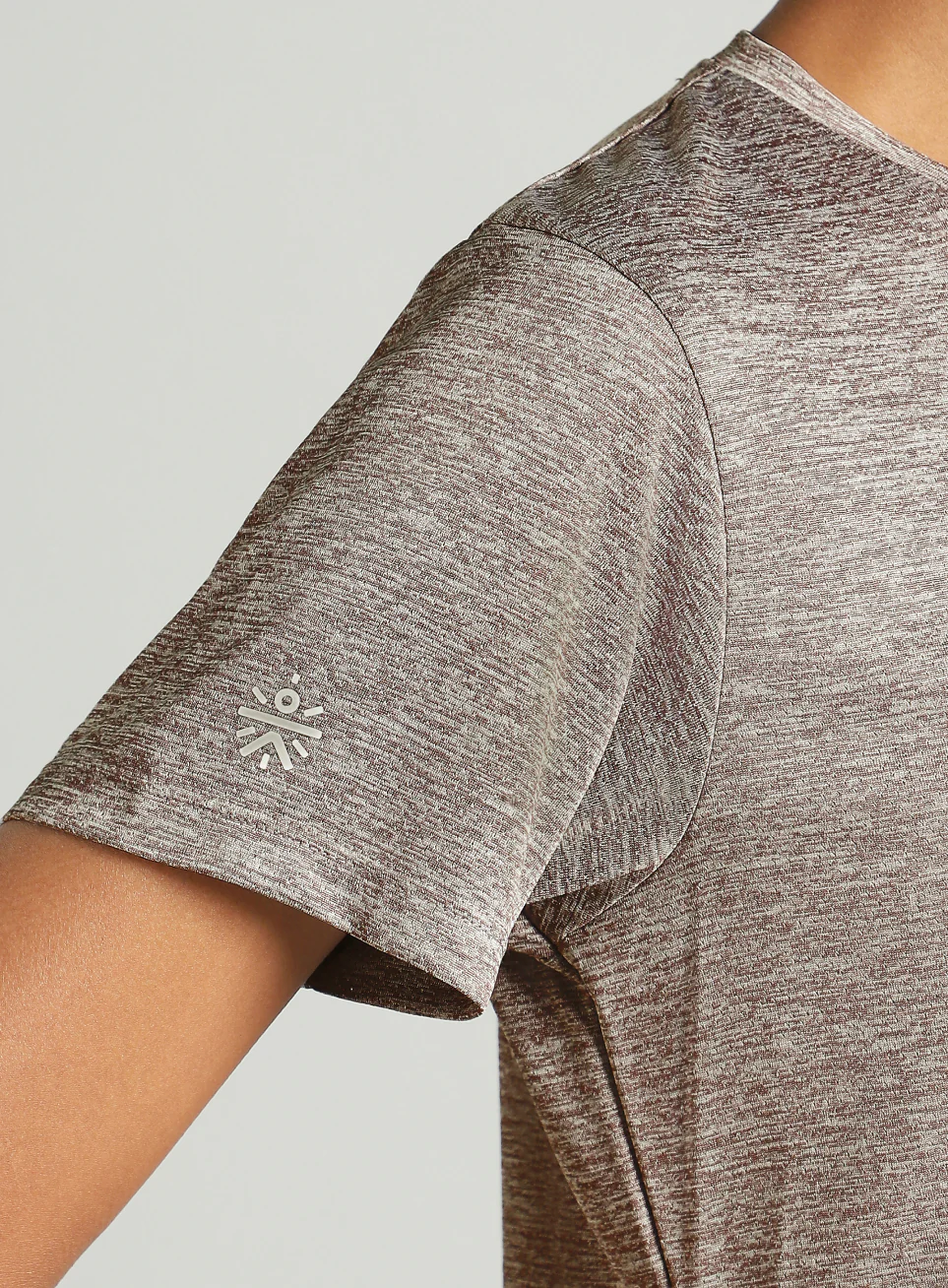 Women's Grey Training Textured T-shirt - Image 8
