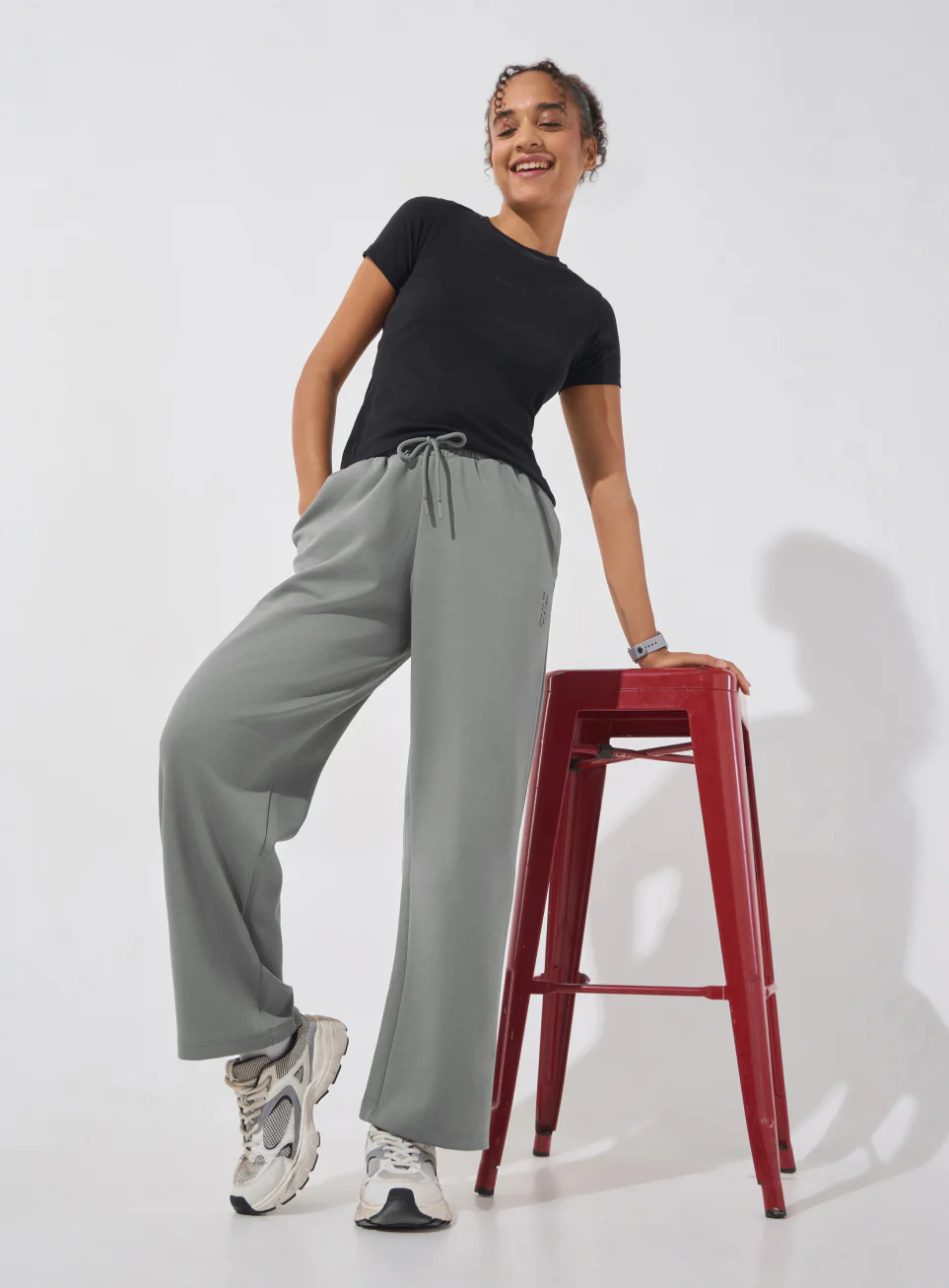 Women's Grey Ultra Luxe Classic Trackpants - Image 2