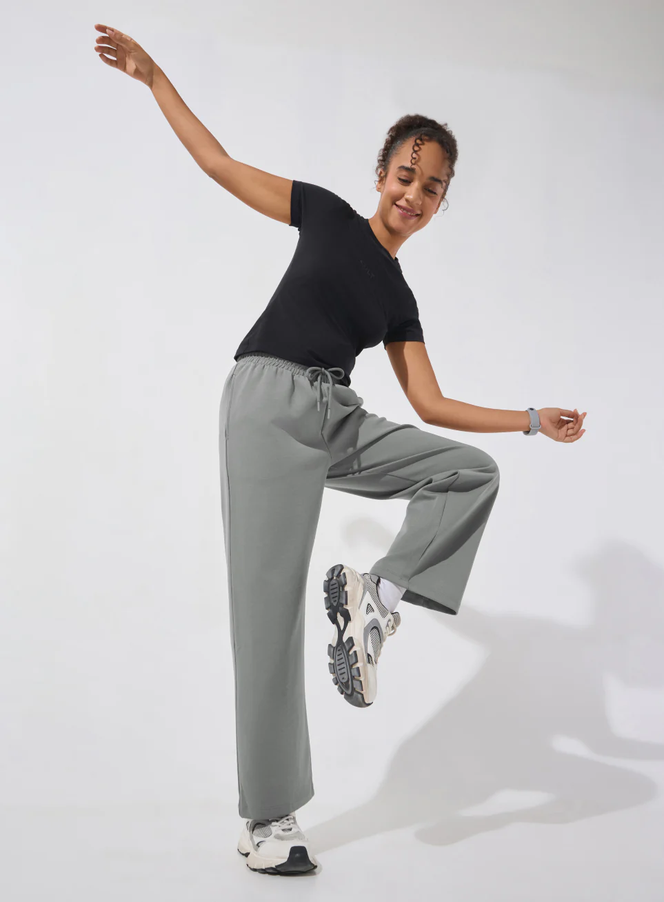 Women's Grey Ultra Luxe Classic Trackpants - Image 3