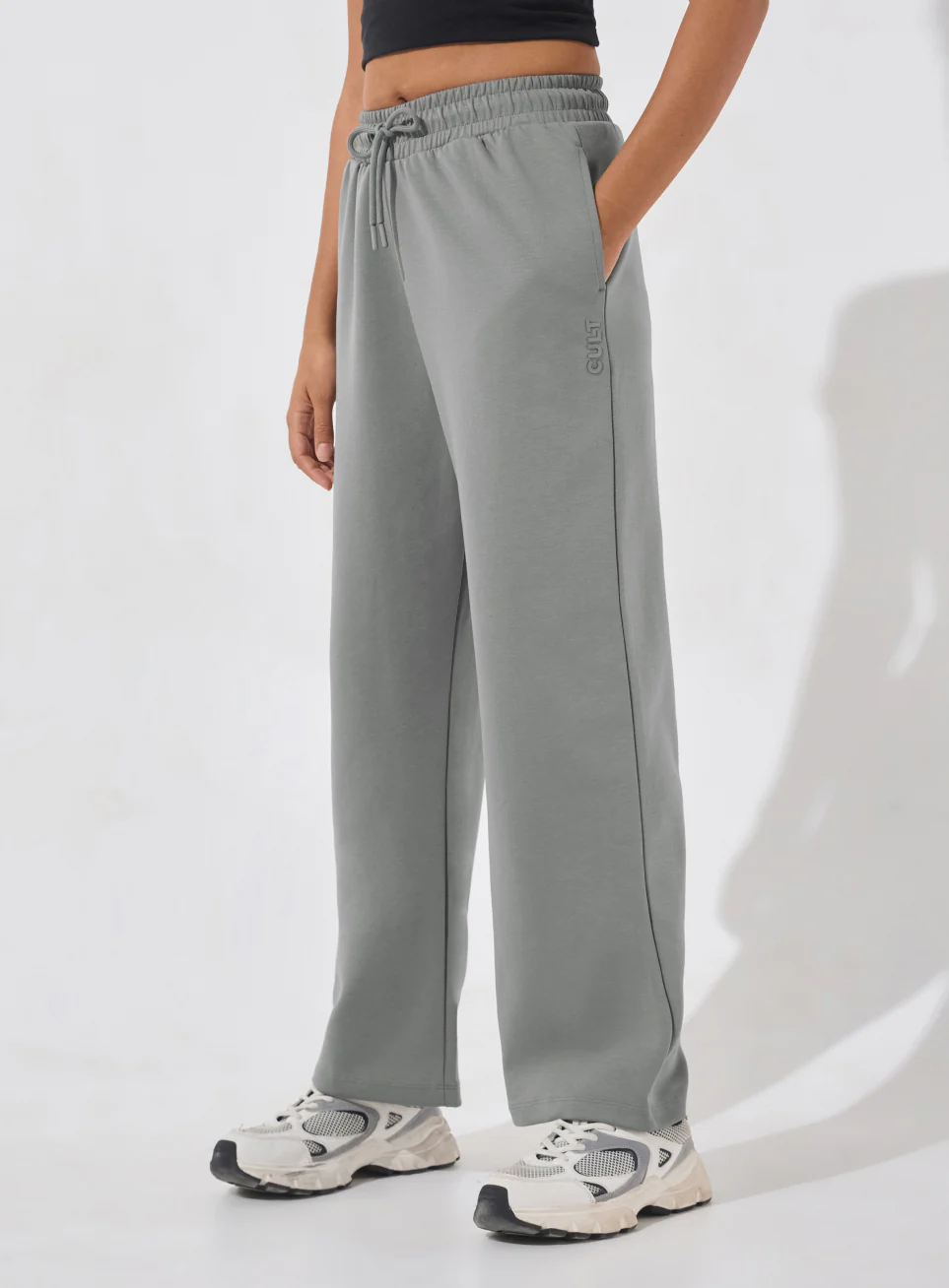 Women's Grey Ultra Luxe Classic Trackpants - Image 5