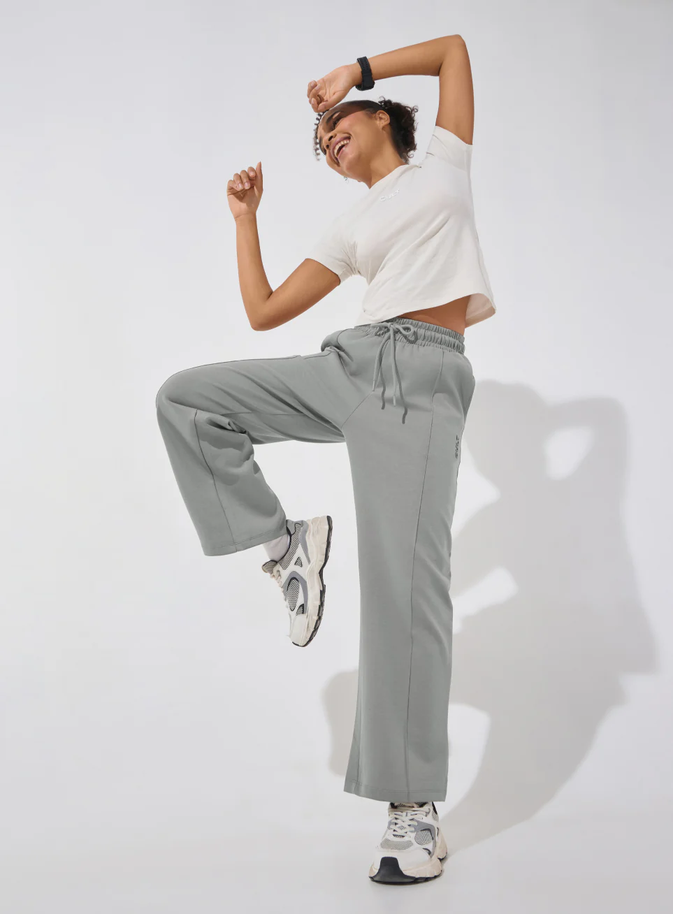 Women's Grey Ultra Luxe Tailored Trackpants - Image 2