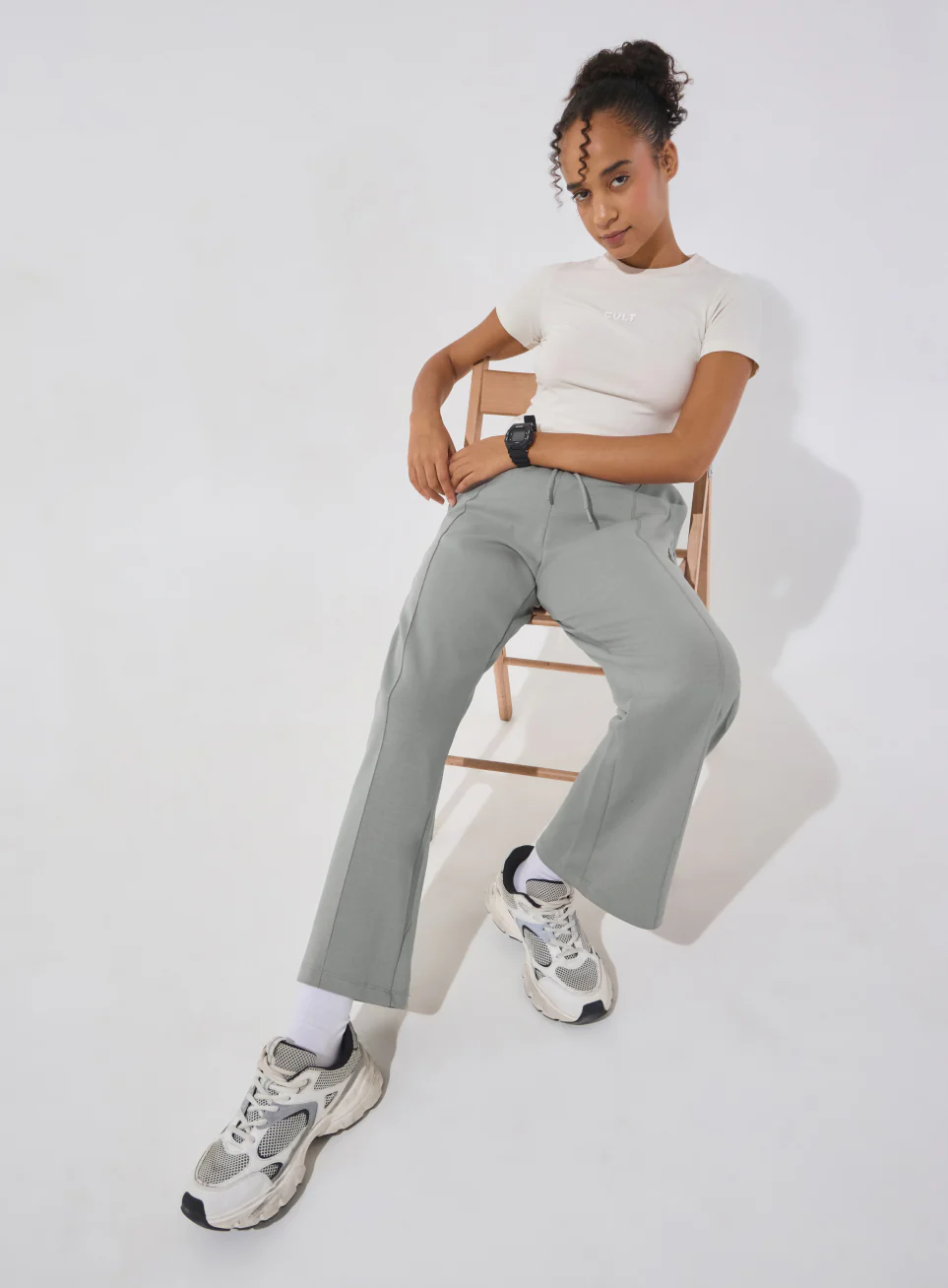 Women's Grey Ultra Luxe Tailored Trackpants - Image 3