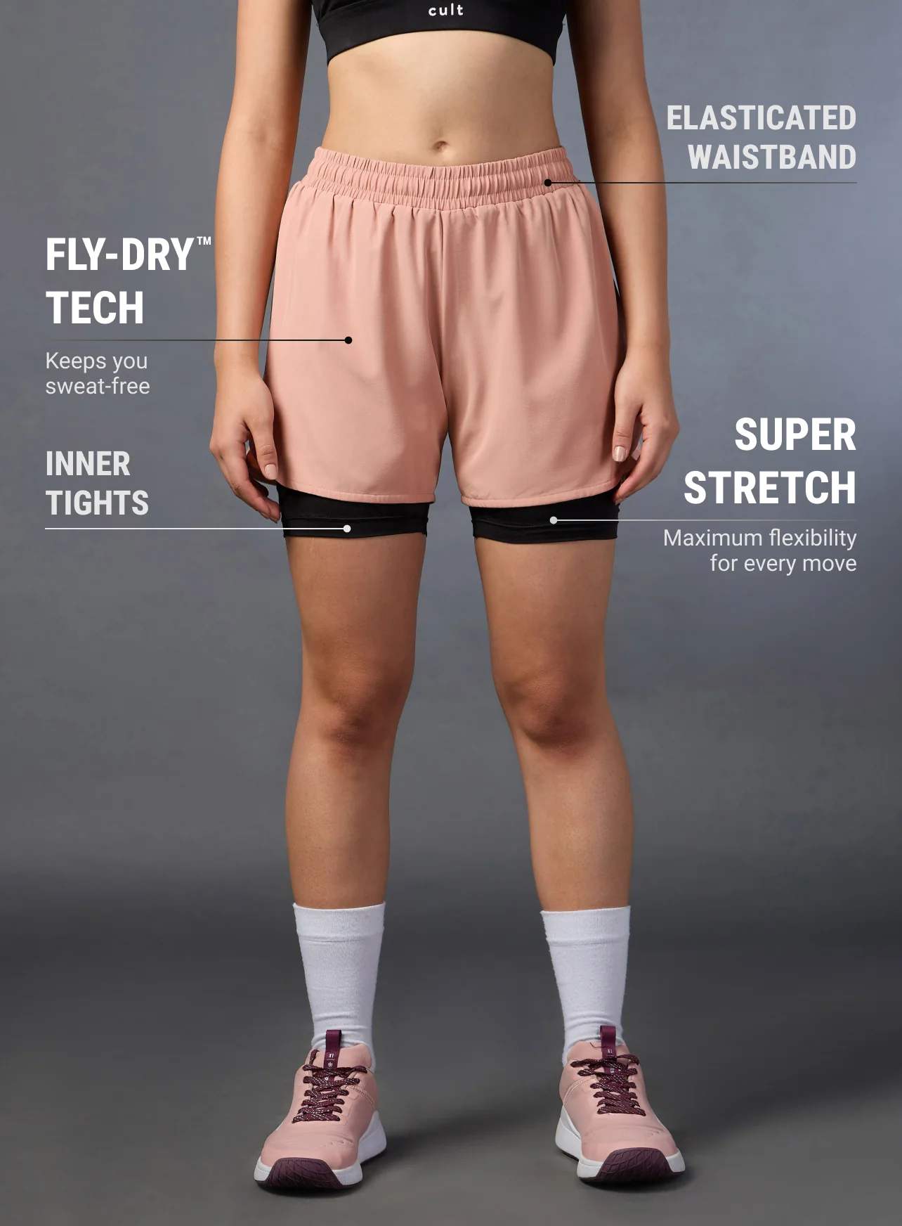 Women's High Spirit Blush Integrated Shorts - Image 4