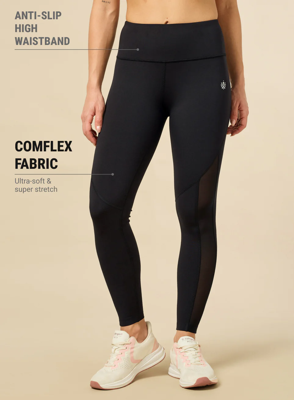 Women's HIIT Black COMFlex Tights - Image 4