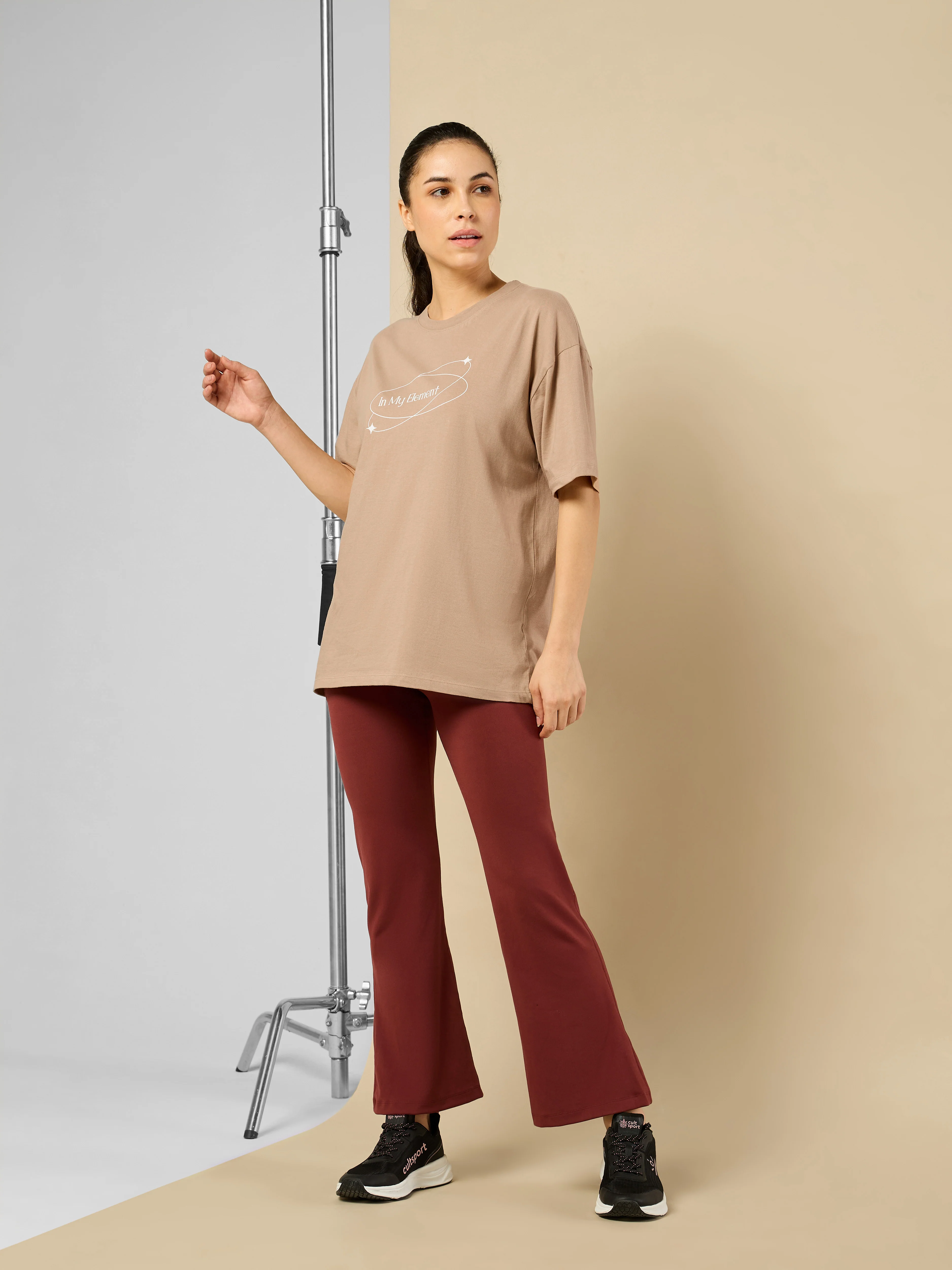 Women's In My Element Print Brown T-shirt - Image 3
