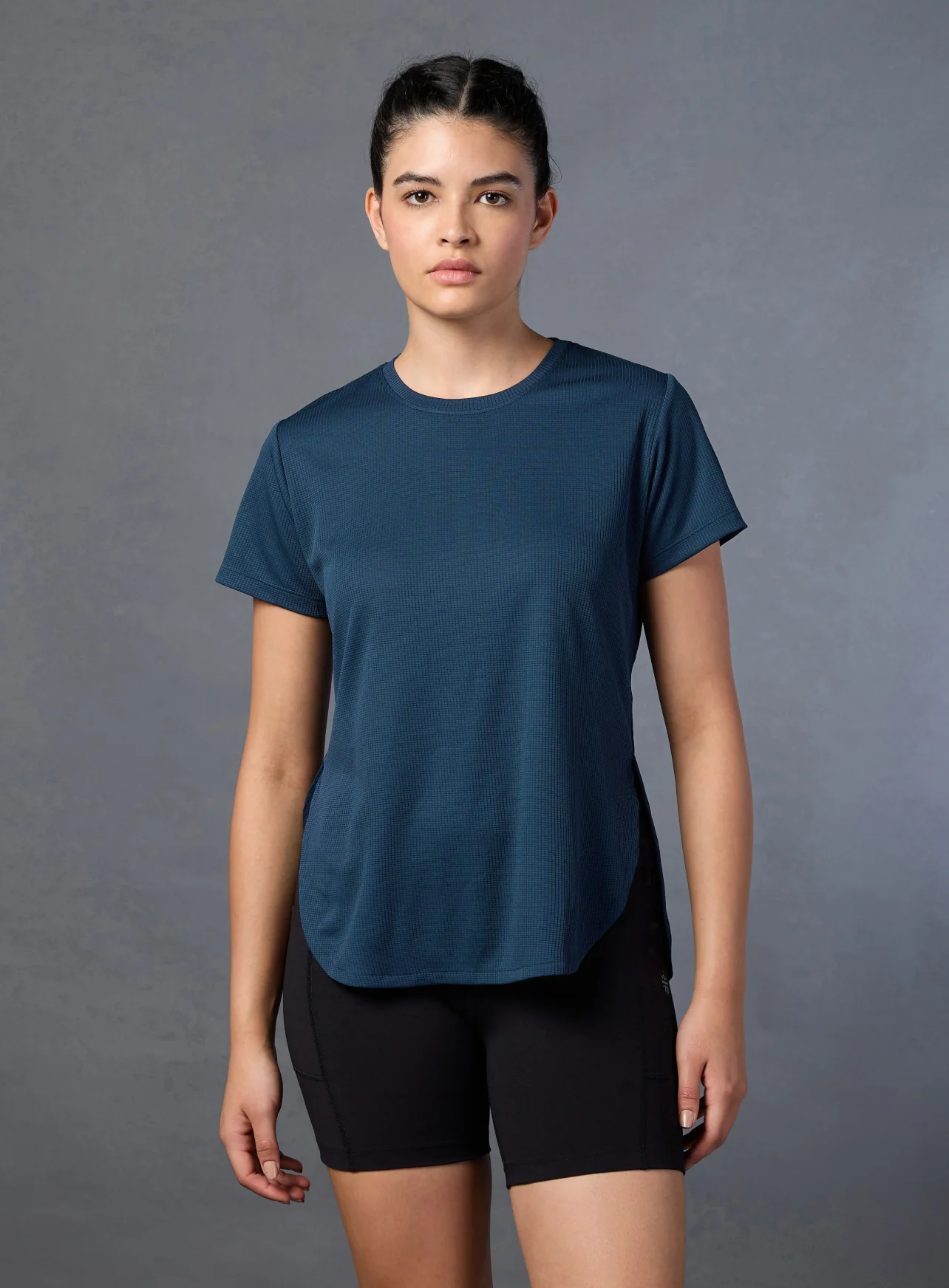 Women's Navy Running Longline T-shirt - Image 4