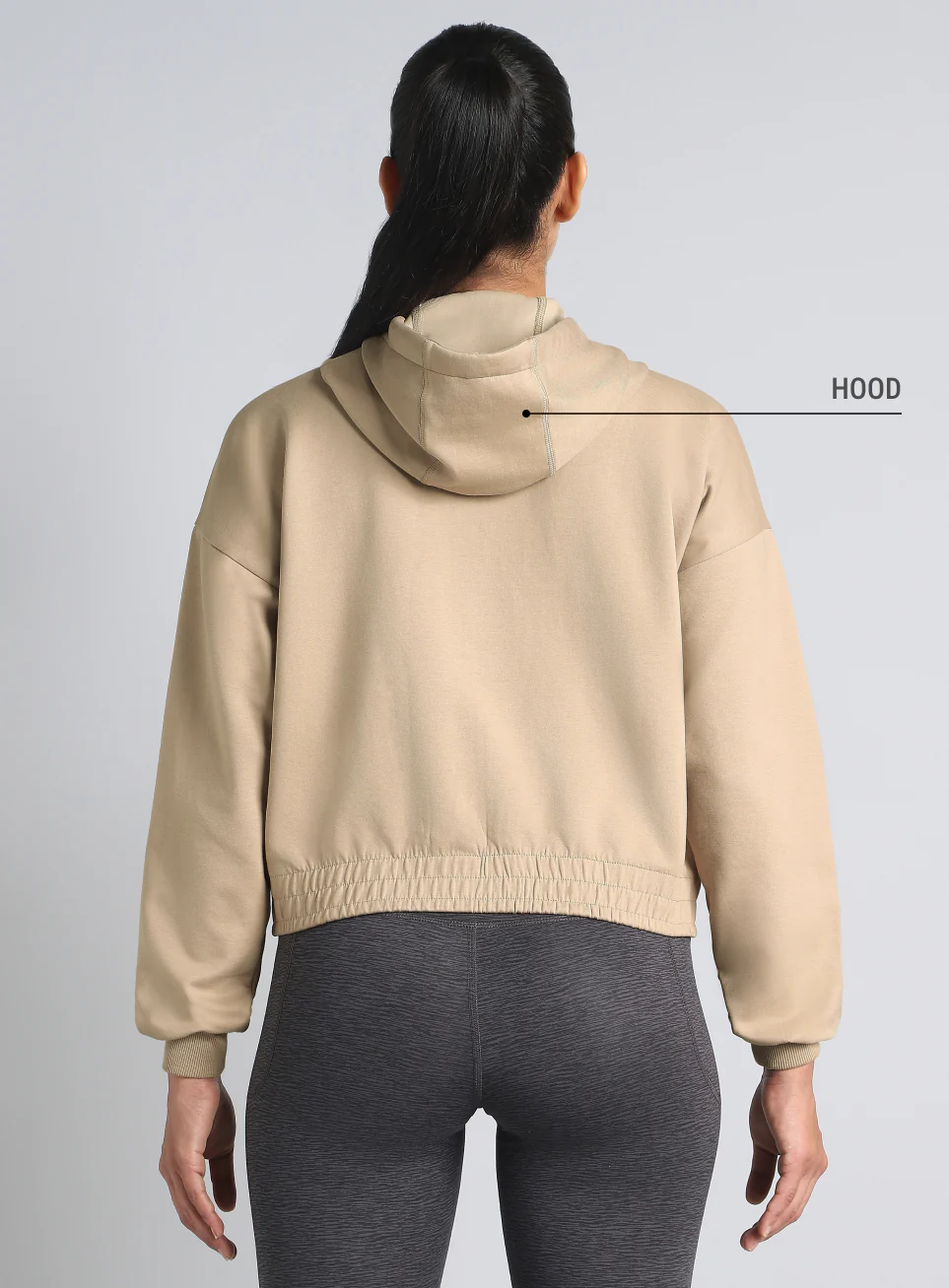 Women's Khaki Workout Essential Cropped Jacket - Image 6