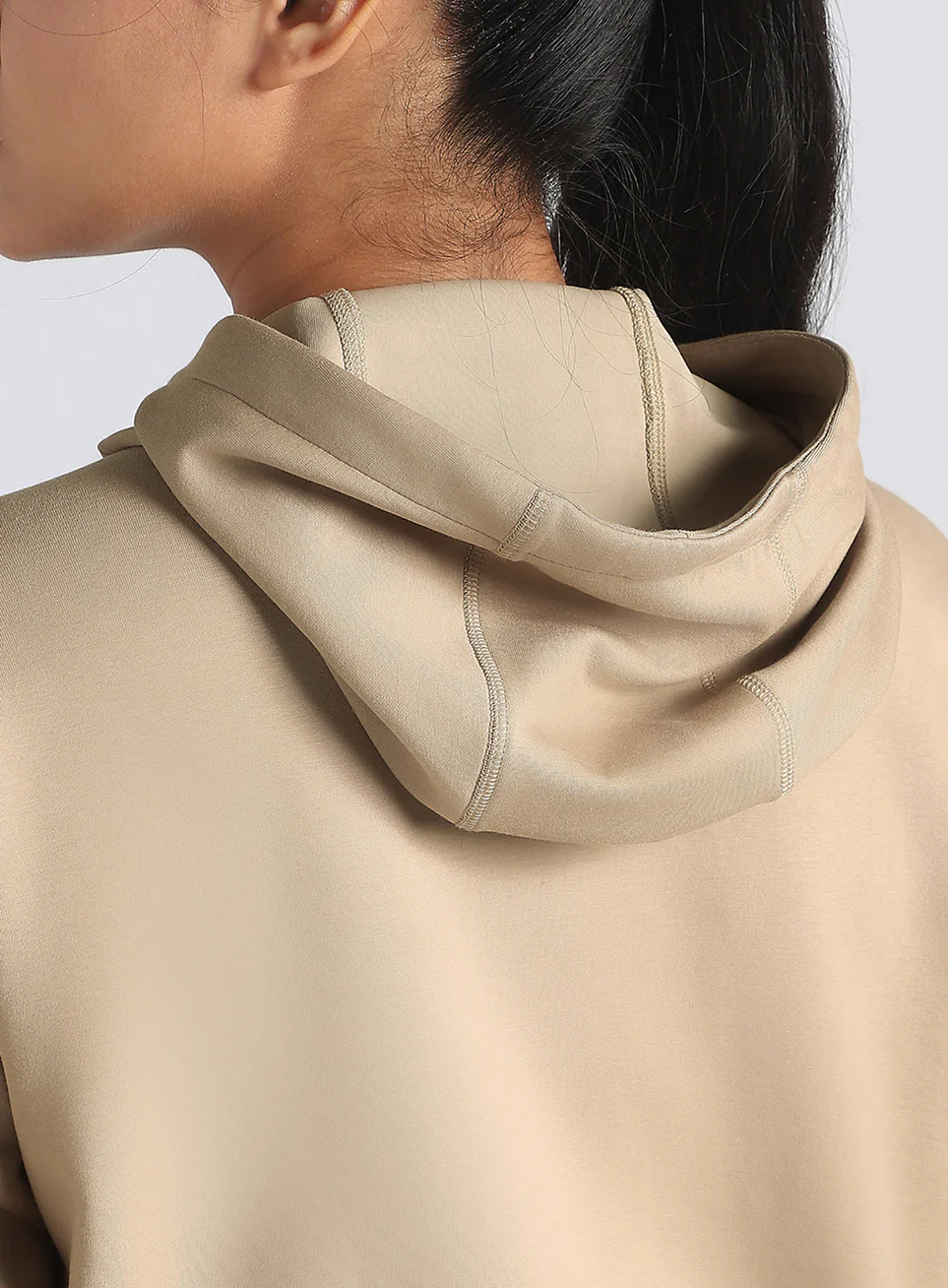 Women's Khaki Workout Essential Cropped Jacket - Image 9