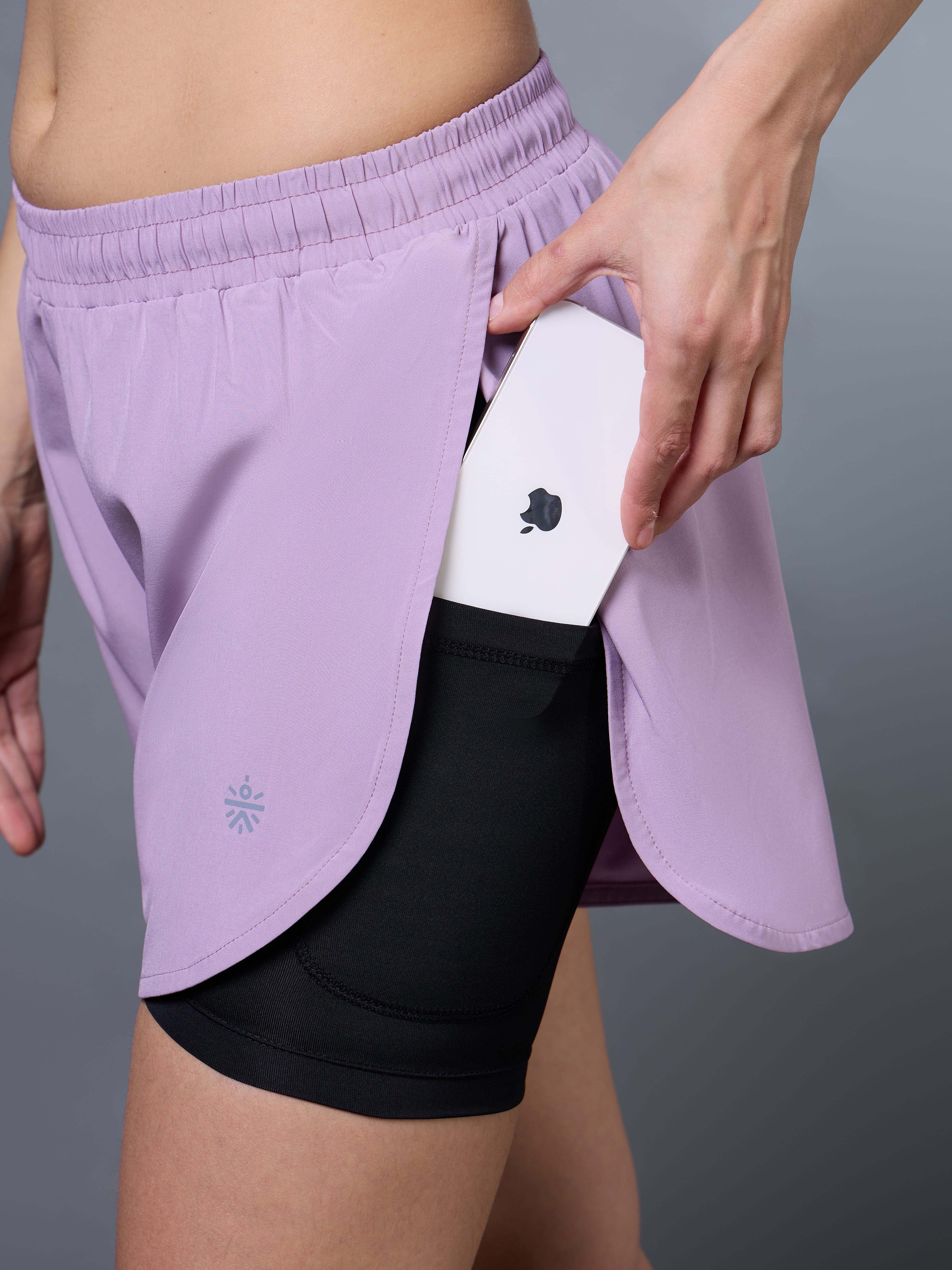 Women's Lavender Pro Running Shorts - Image 7
