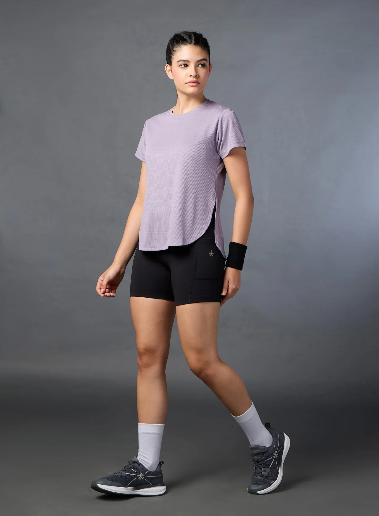 Women's Lavender Running Longline T-shirt - Image 3