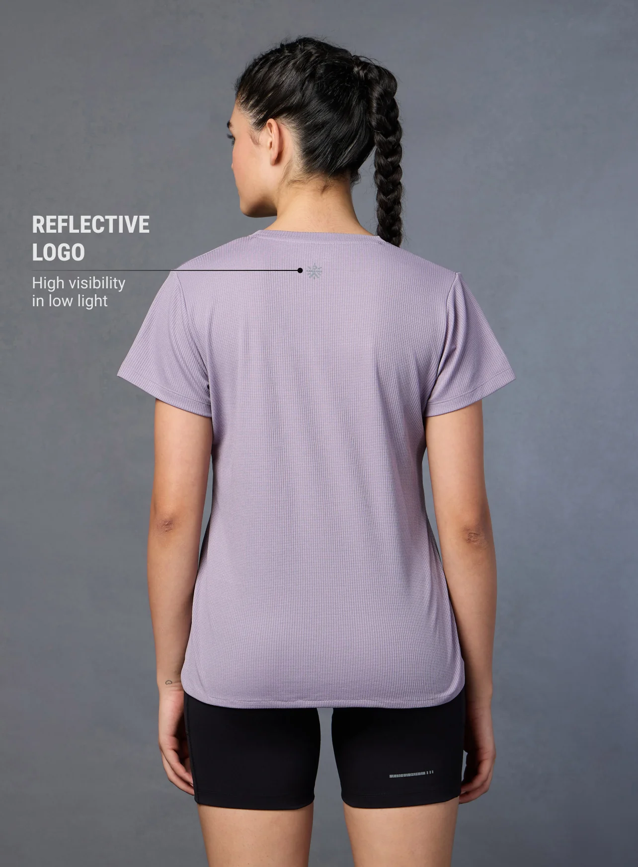 Women's Lavender Running Longline T-shirt - Image 6