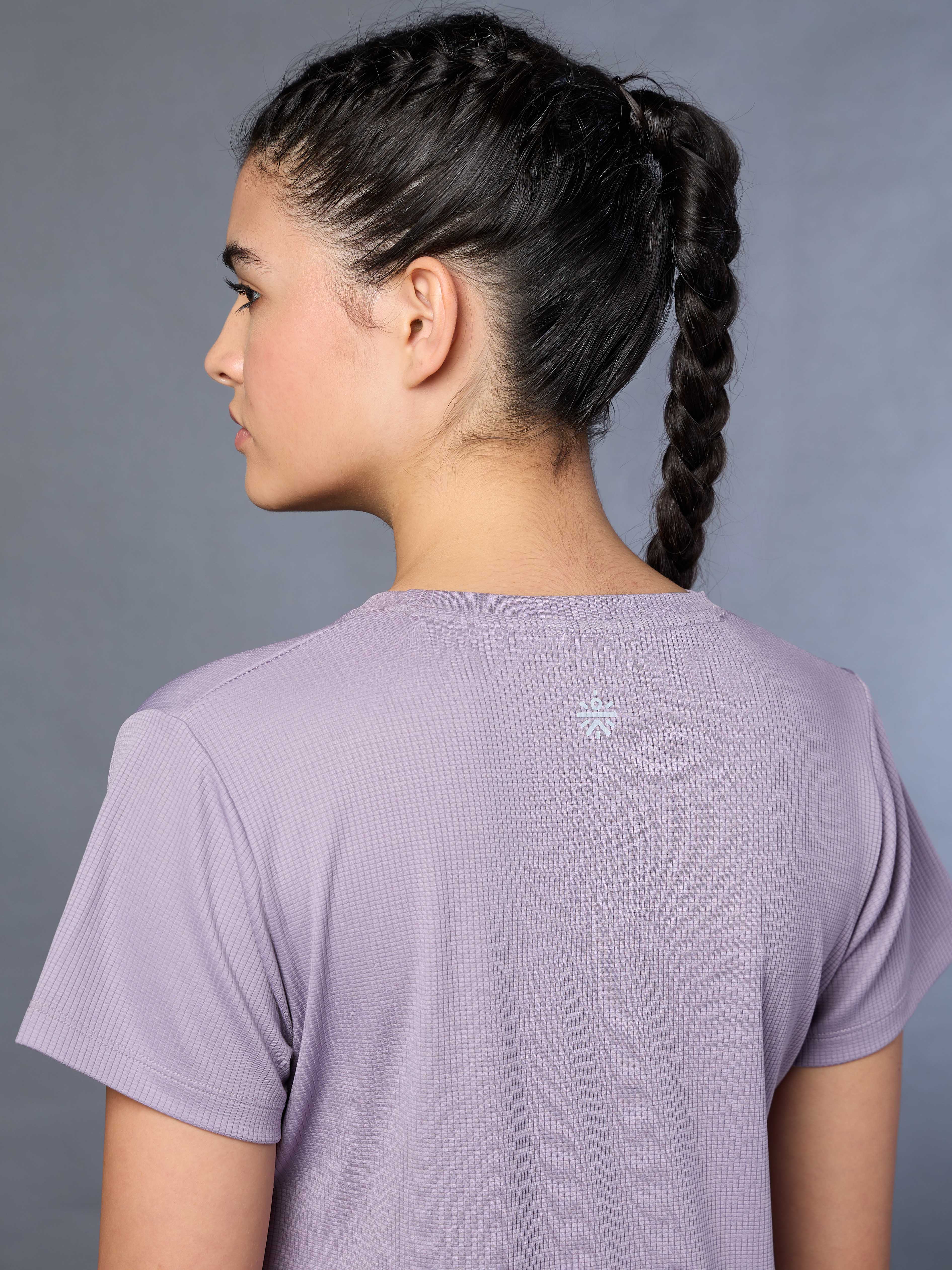 Women's Lavender Running Longline T-shirt - Image 9