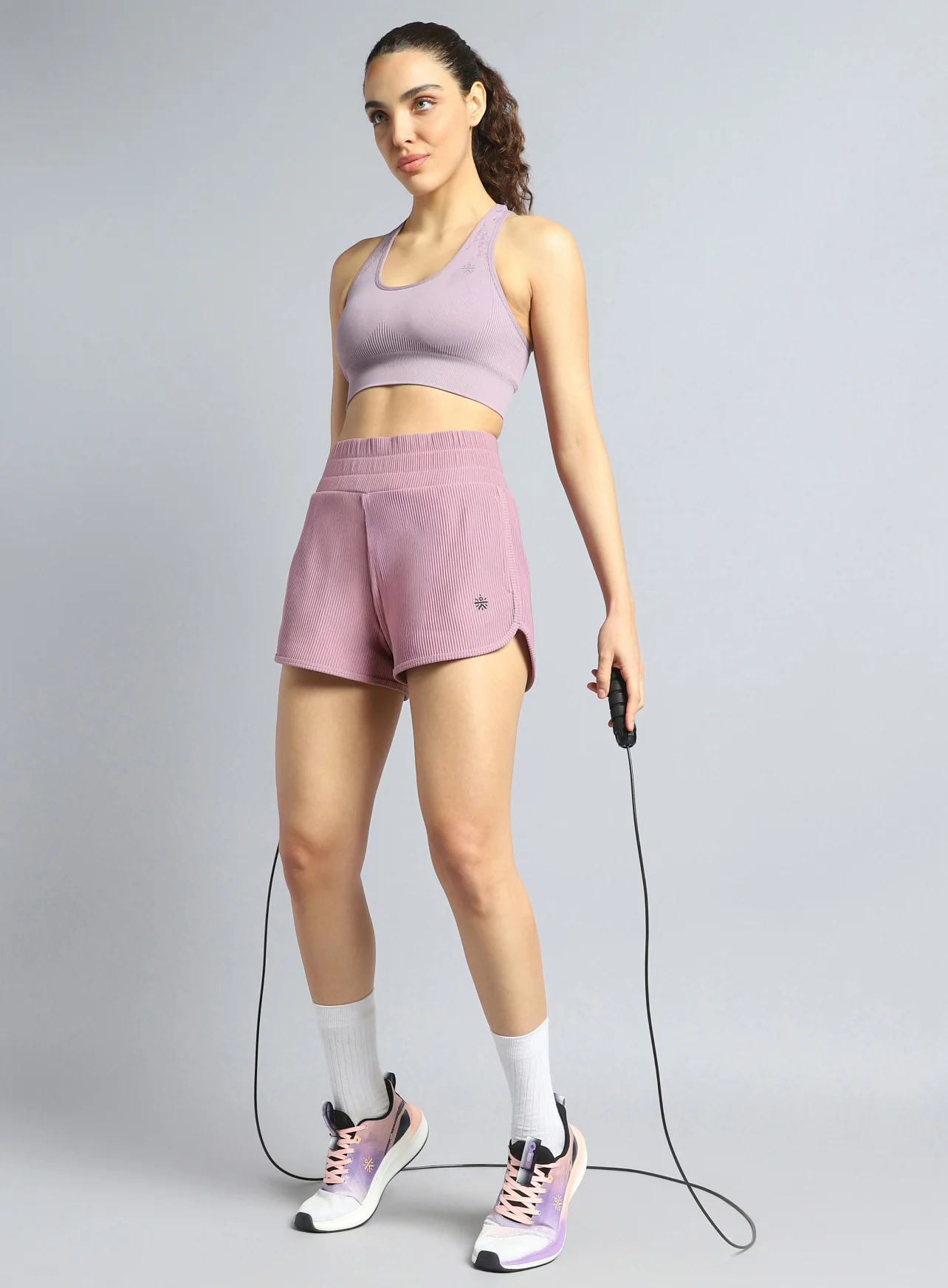 Women's Lavender Training Sculpted Shorts - Image 3