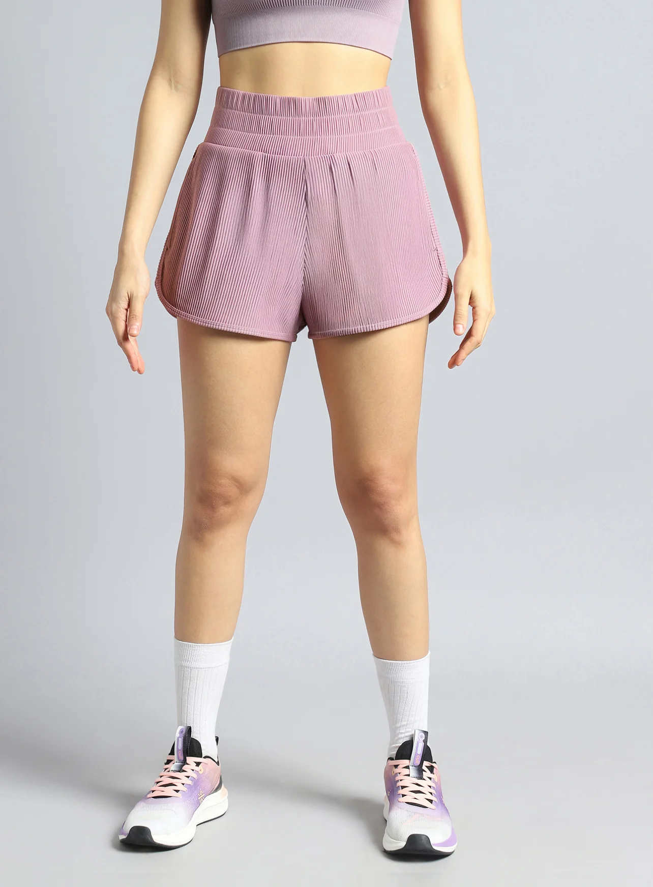 Women's Lavender Training Sculpted Shorts - Image 9