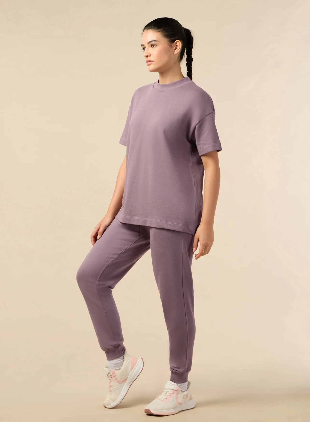 Women's Lifestyle Cotton Lavender Co-ord Set - Image 5