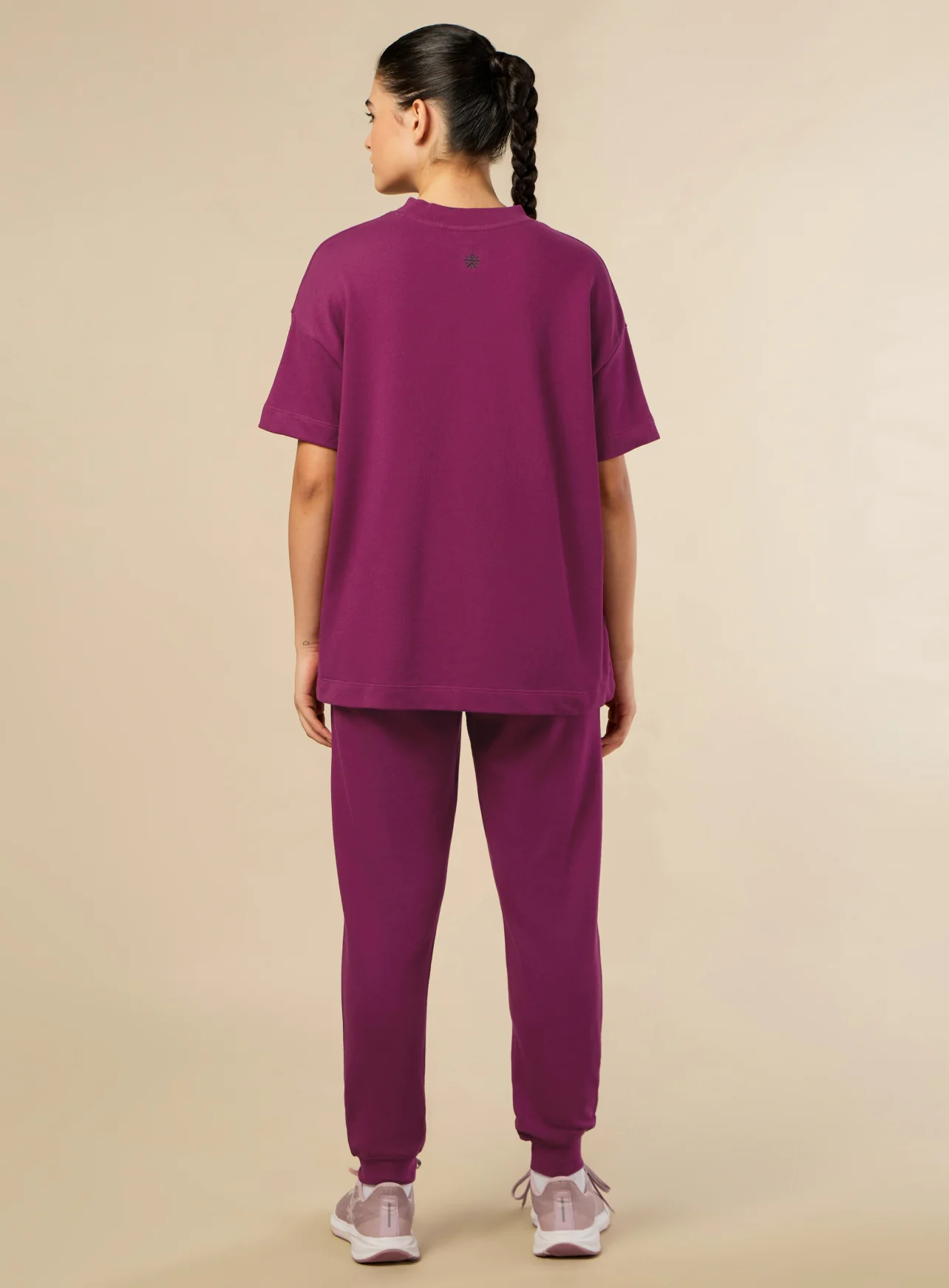 Women's Lifestyle Cotton Magenta Co-ord Set - Image 4