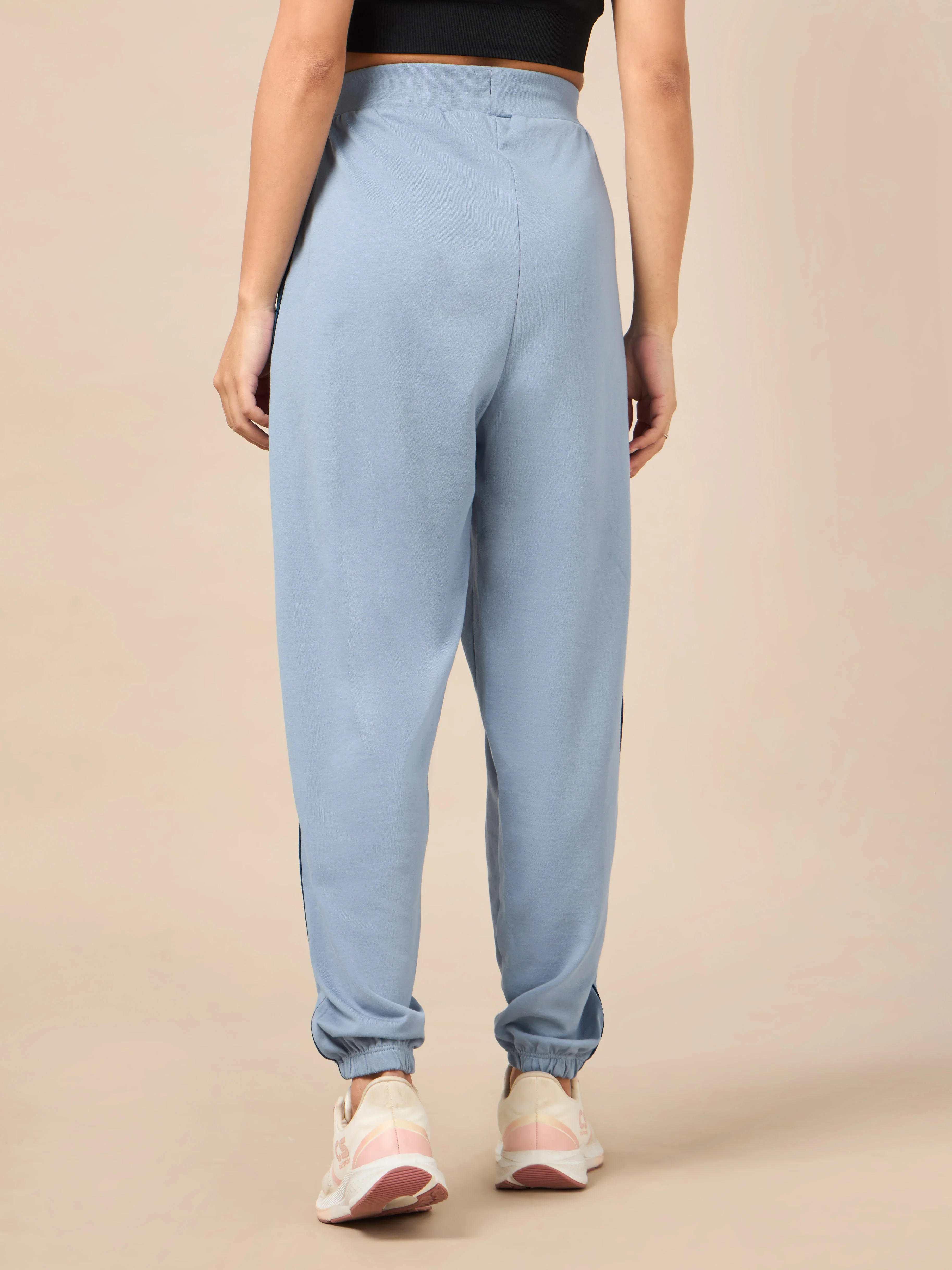 Women's Light Blue Relaxed Joggers - Image 6