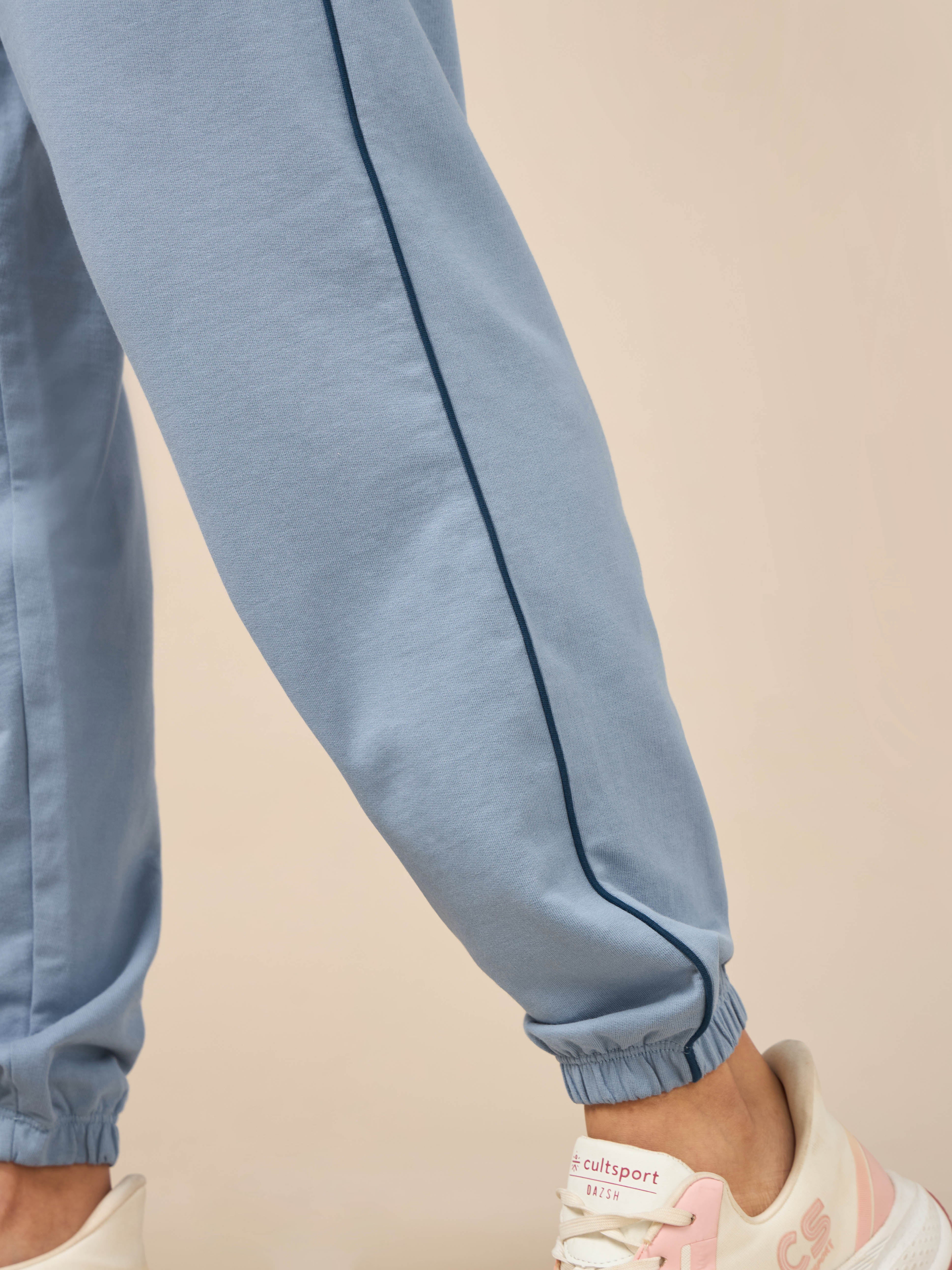 Women's Light Blue Relaxed Joggers - Image 9
