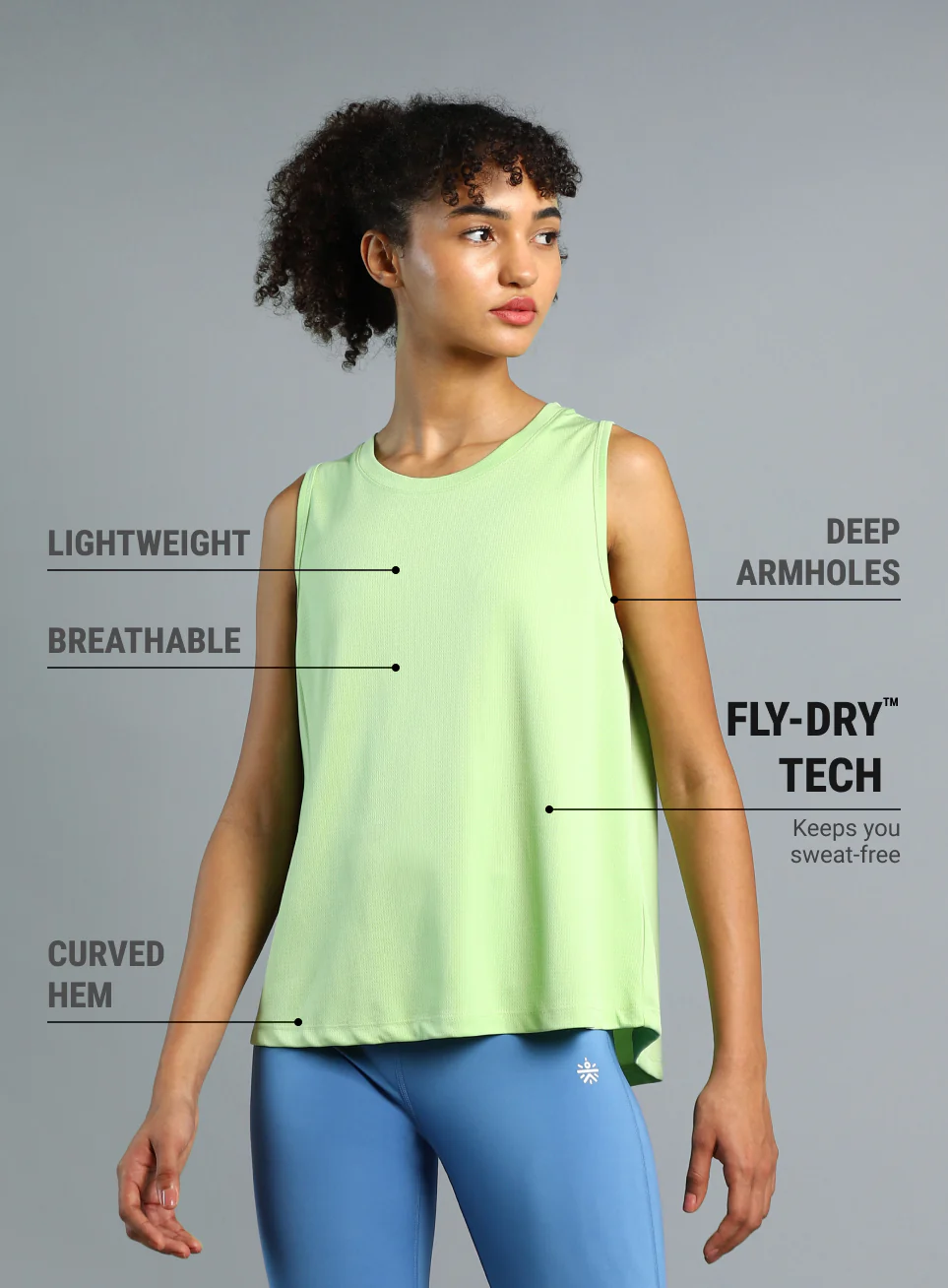 Women's Lime Dance Flow Tank - Image 5