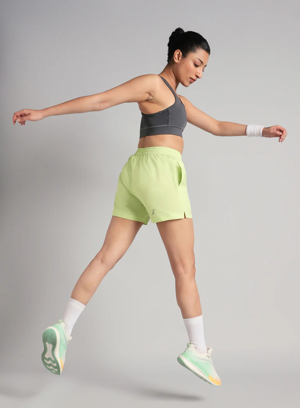 Women's Lime Elevated Run Shorts - Image 2
