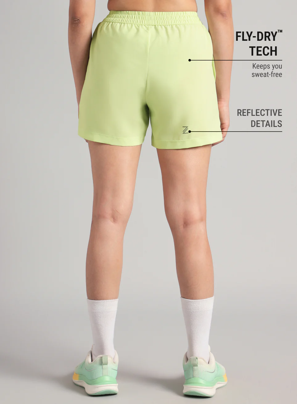 Women's Lime Elevated Run Shorts - Image 6