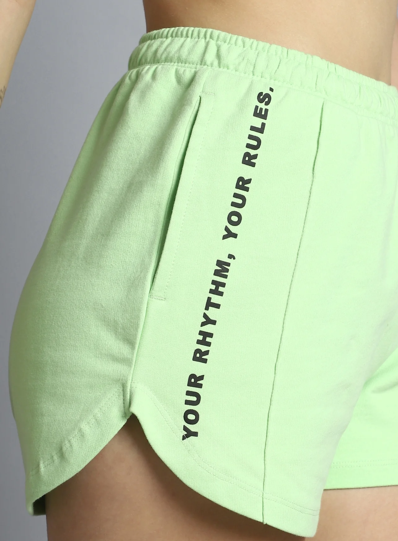 Women's Lime Move it Shorts - Image 7