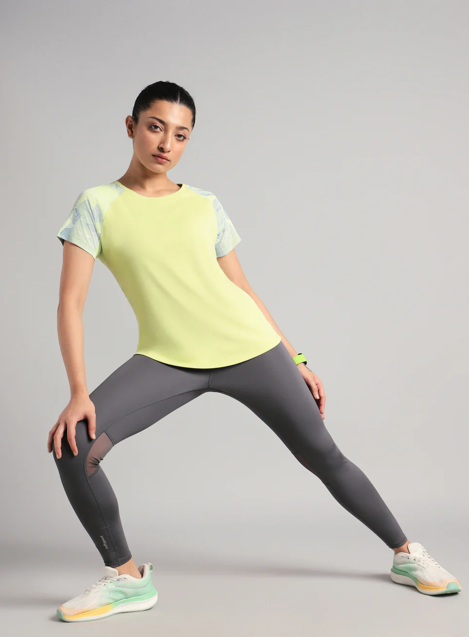 Women's Lime Printed Ultimate Training T-shirt - Image 3