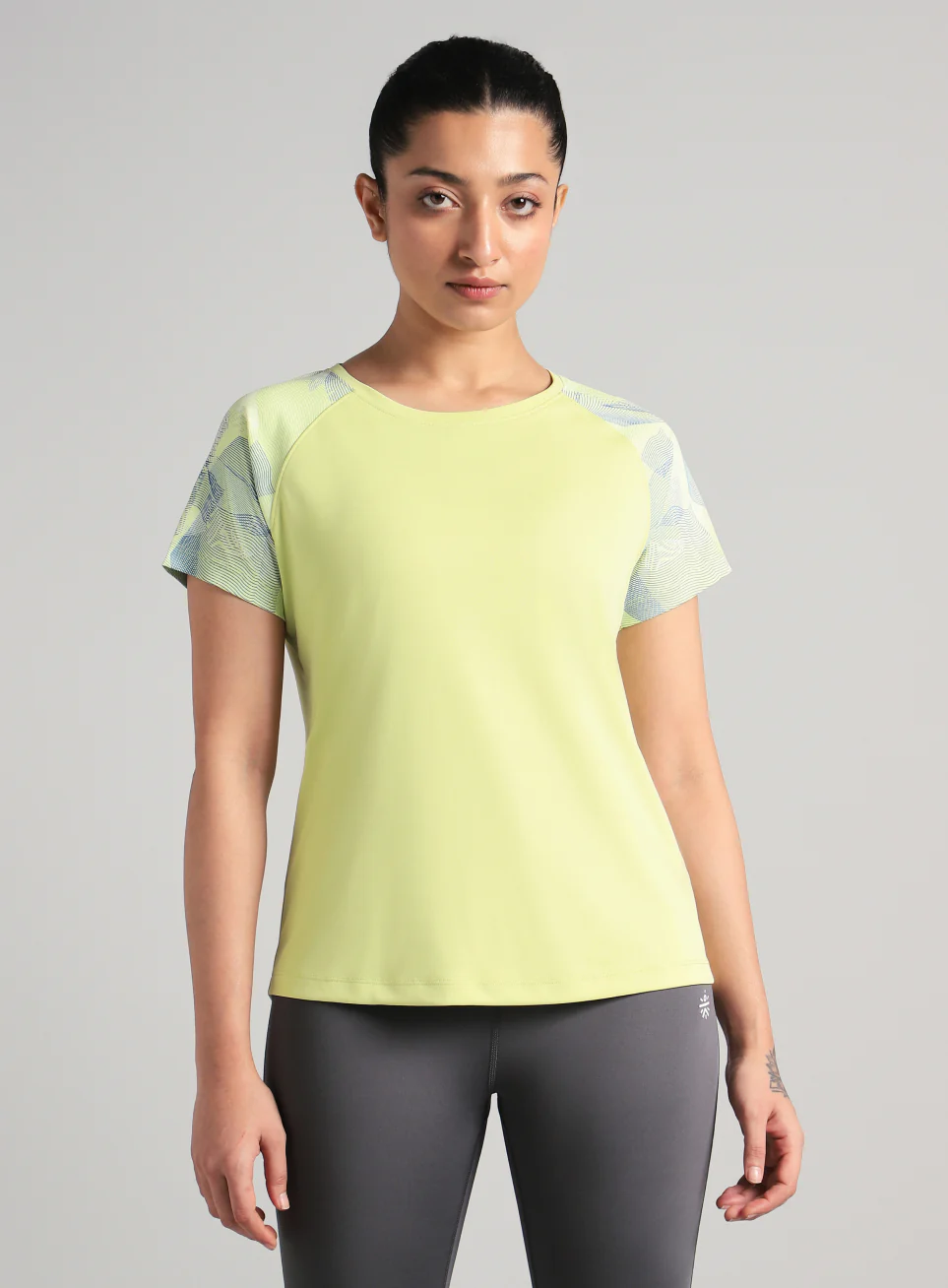 Women's Lime Printed Ultimate Training T-shirt - Image 4