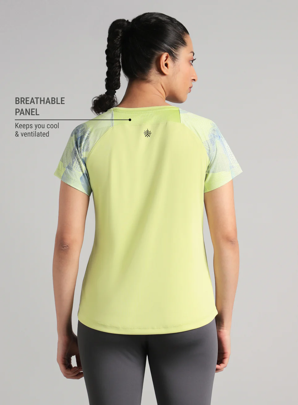 Women's Lime Printed Ultimate Training T-shirt - Image 6
