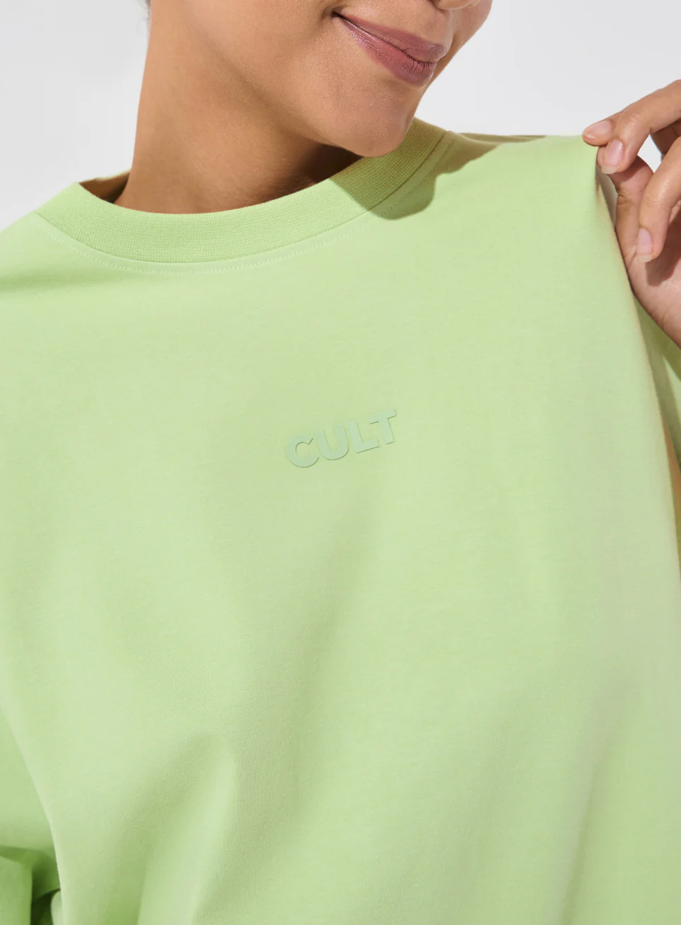Women's Lime Soft Form Oversized T-shirt Dress - Image 7