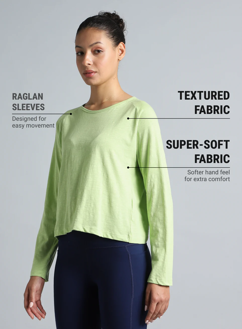 Women's Lime Yoga Flow Full Sleeve Top - Image 5