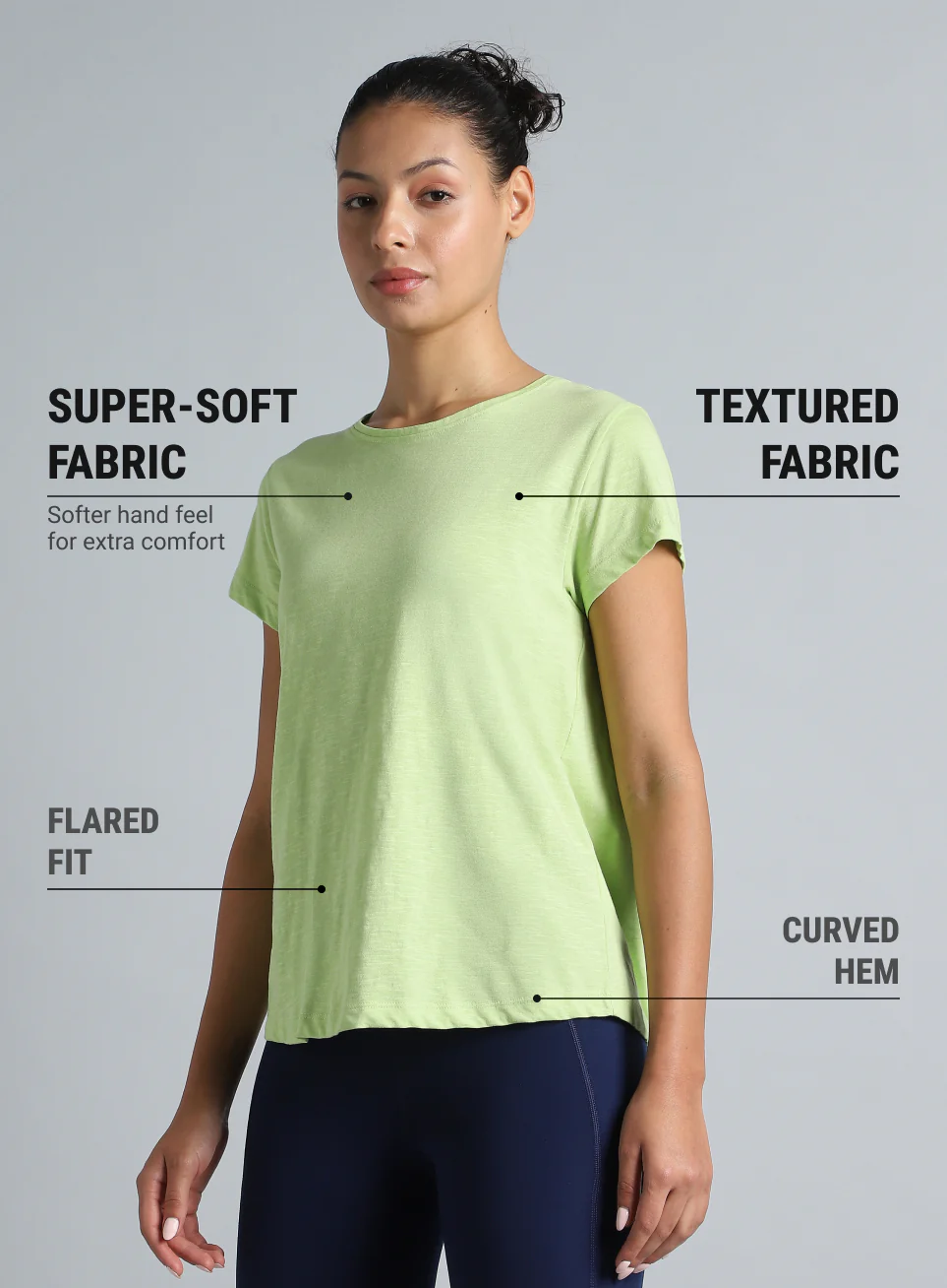 Women's Lime Yoga Flow Top - Image 5