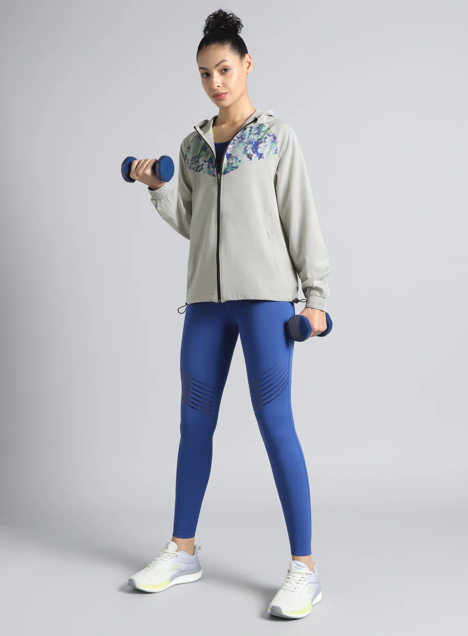 Women's Lt. Grey Train All Day Training Jacket - Image 2