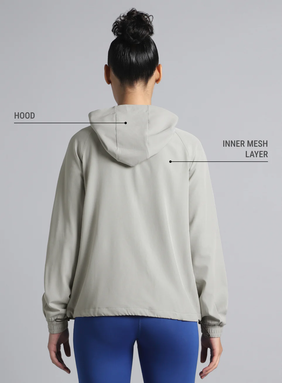 Women's Lt. Grey Train All Day Training Jacket - Image 6
