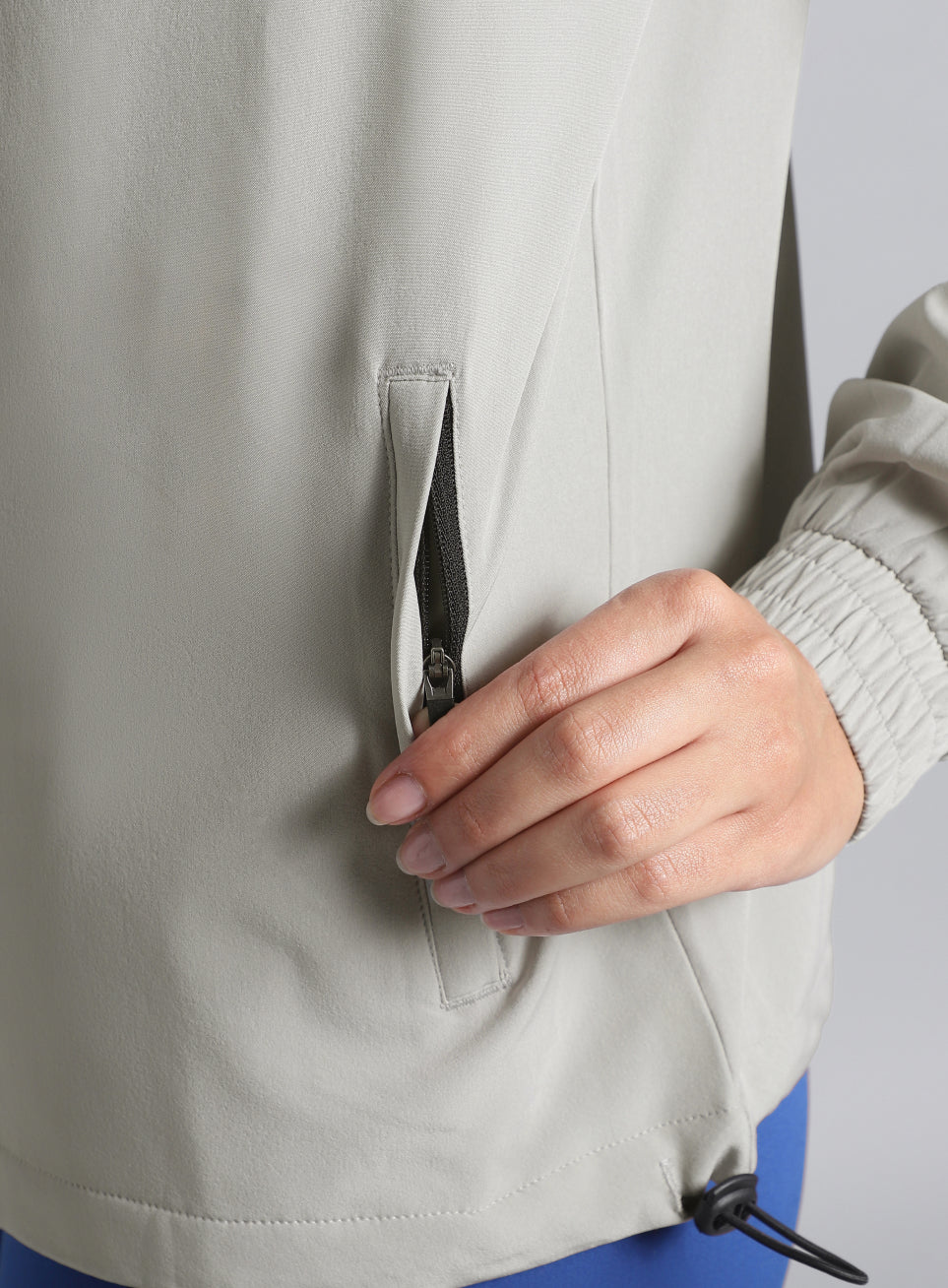 Women's Lt. Grey Train All Day Training Jacket - Image 7
