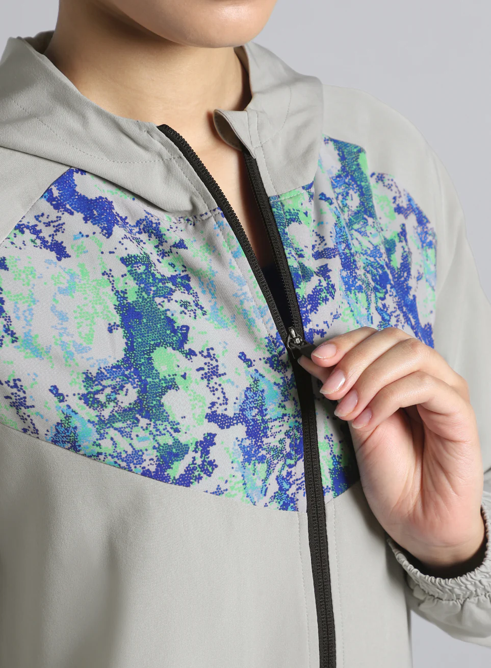 Women's Lt. Grey Train All Day Training Jacket - Image 9