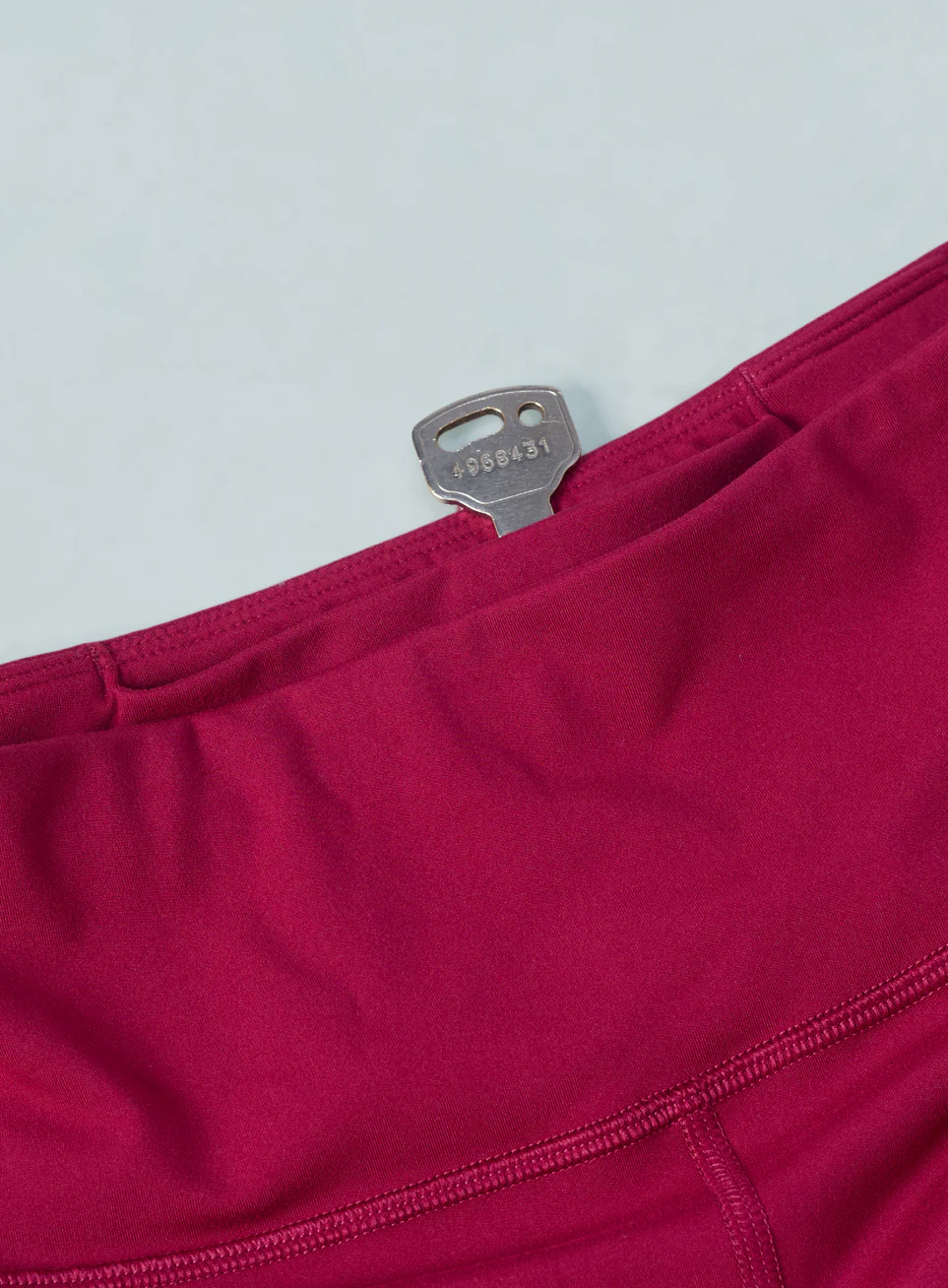 Women's Maroon Absolute Fit Tights with Logo Print and Back Pocket - Image 10