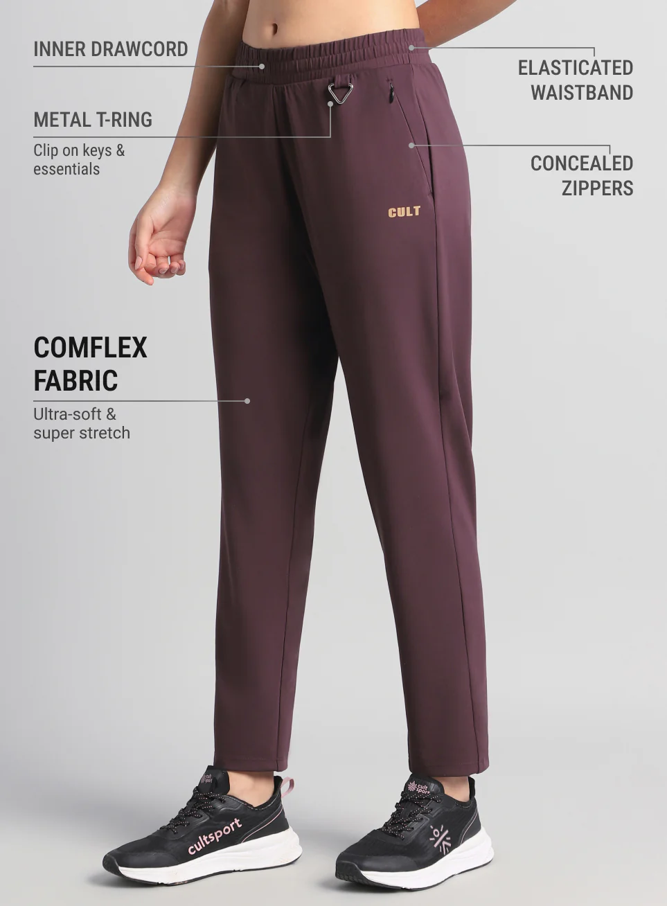 Women's Maroon All Day Travel Pants - Image 5
