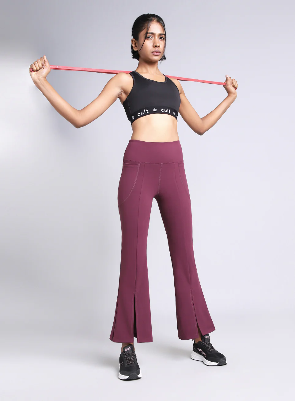 Women's Maroon All Format Training COMFlex Flare Pants - Image 2