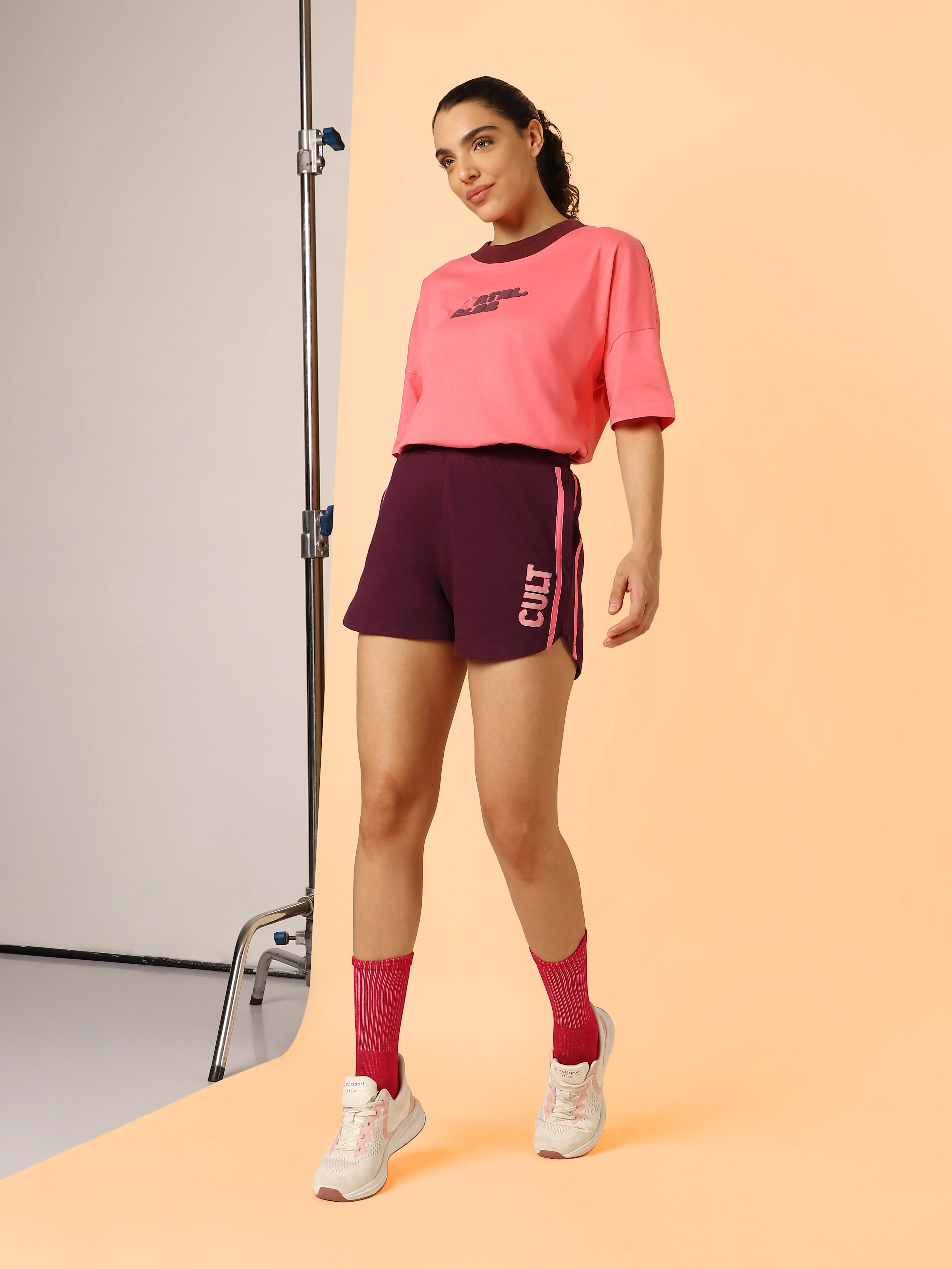 Women's Maroon Club Brand Carrier Shorts - Image 2