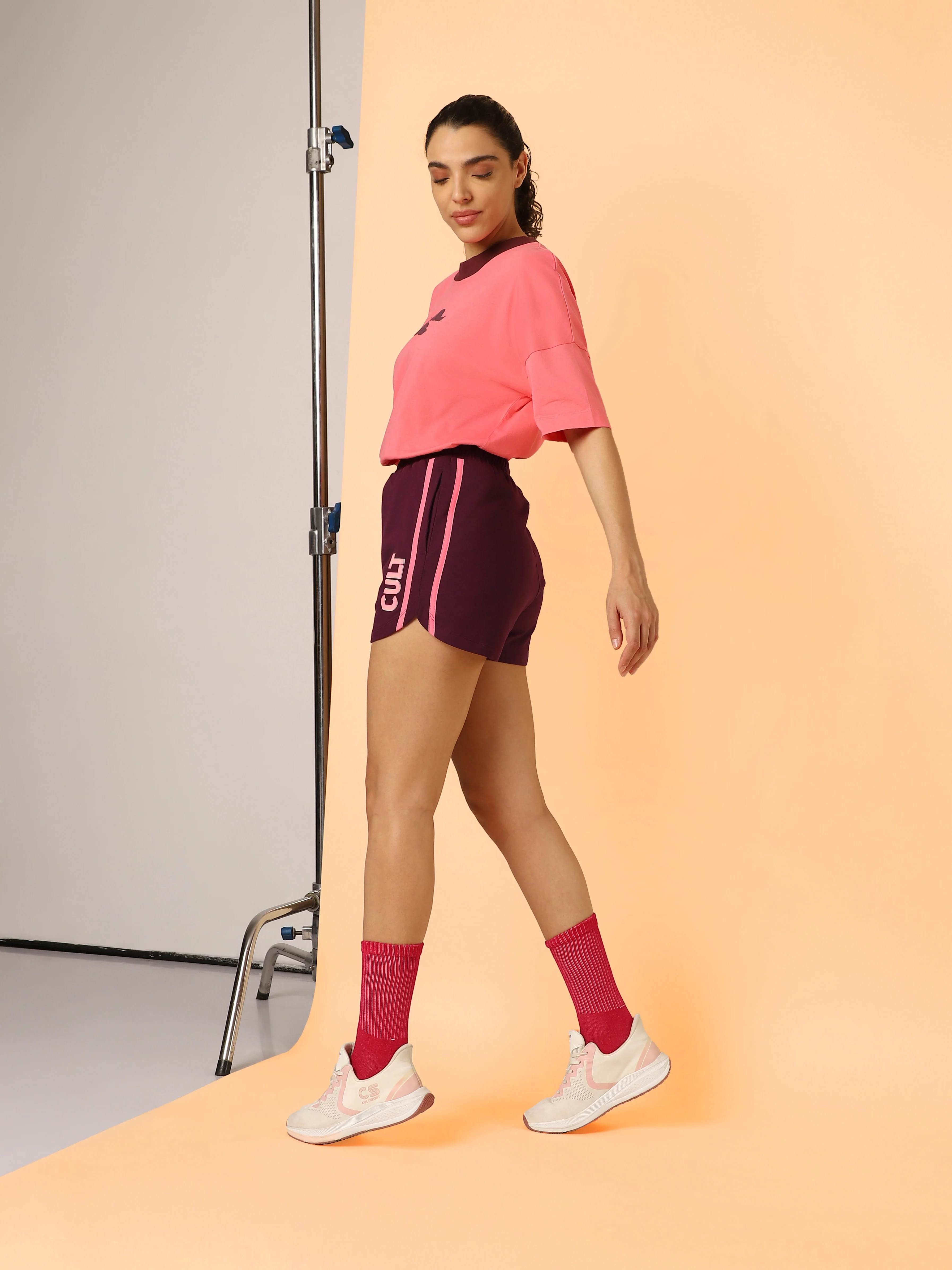 Women's Maroon Club Brand Carrier Shorts - Image 3