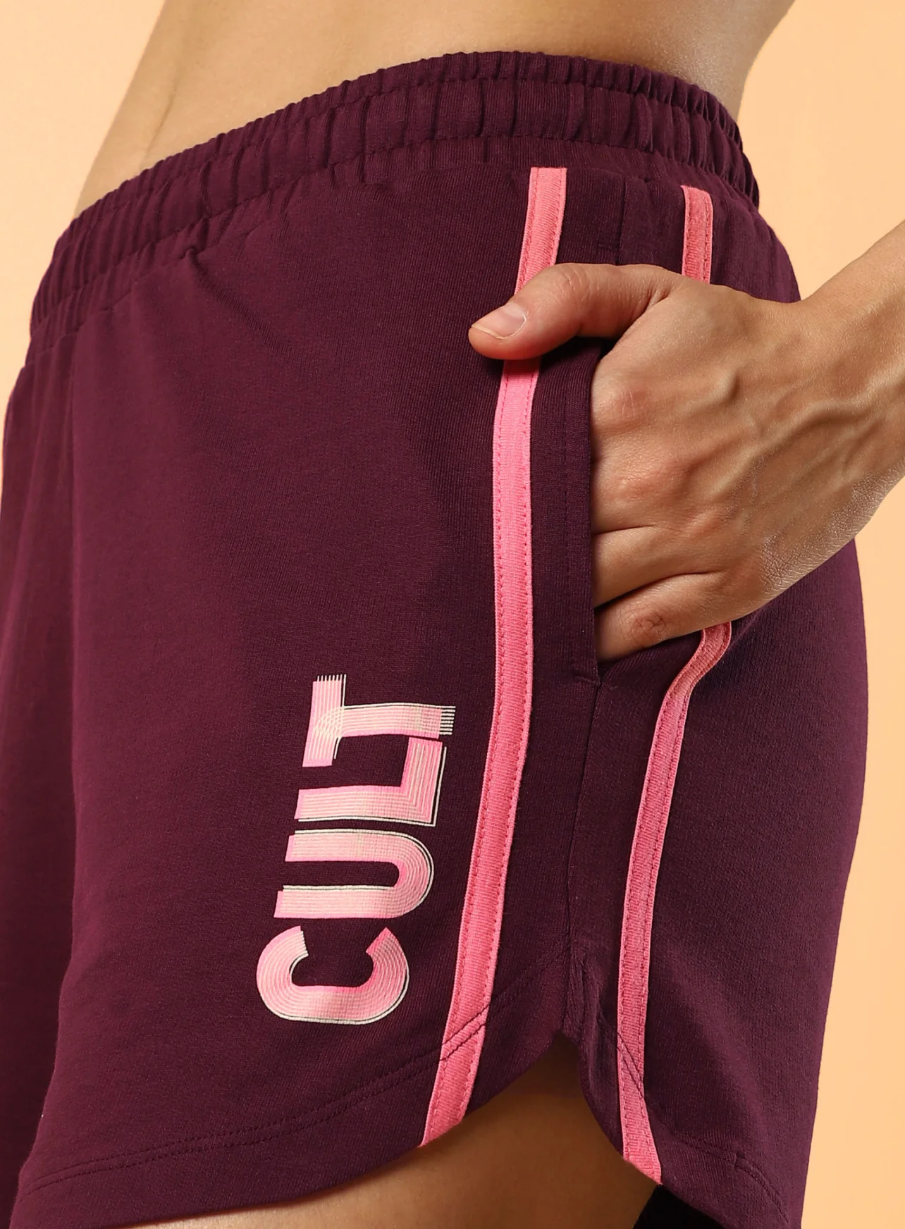 Women's Maroon Club Brand Carrier Shorts - Image 7